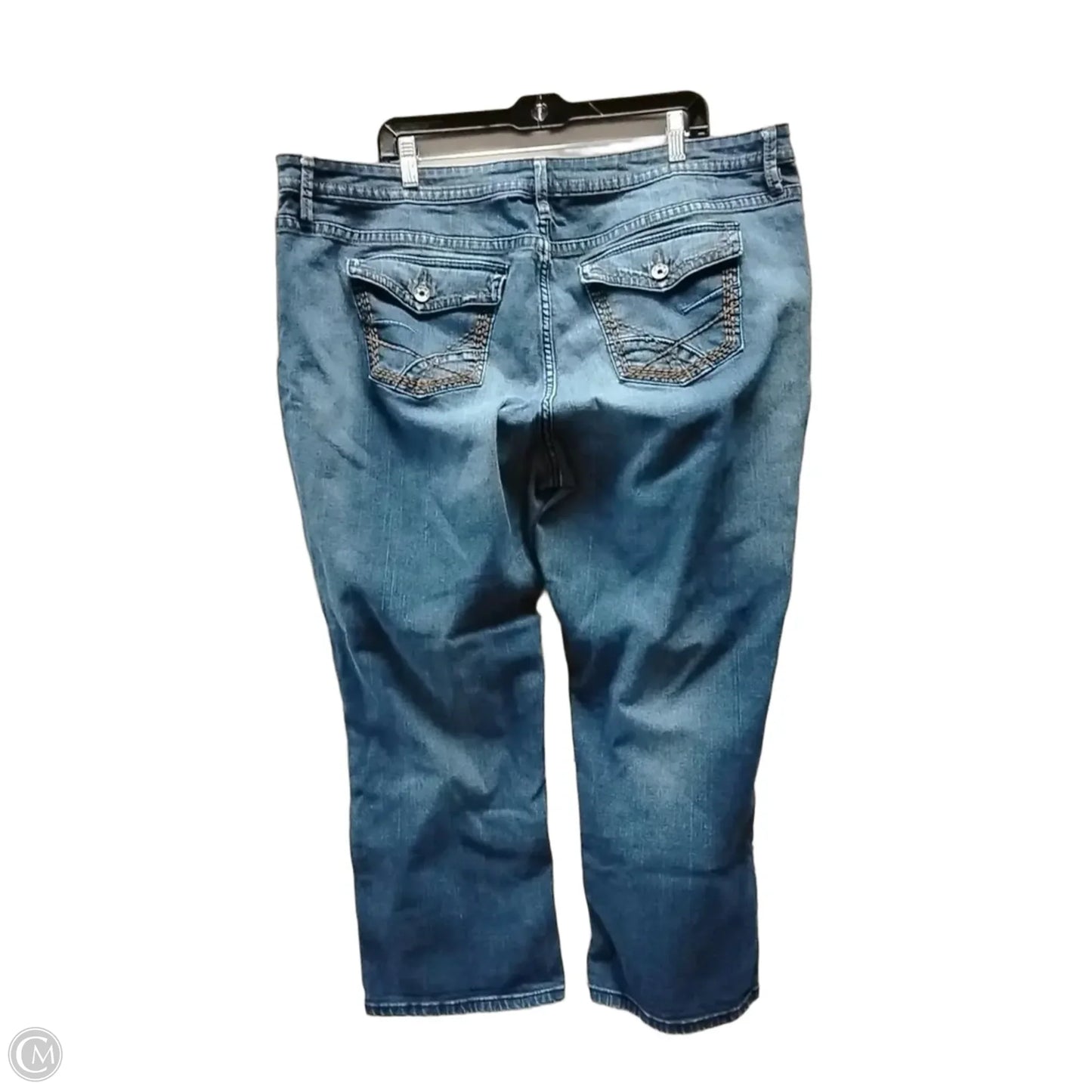 Jeans Cropped By Ana In Blue Denim, Size: 22w