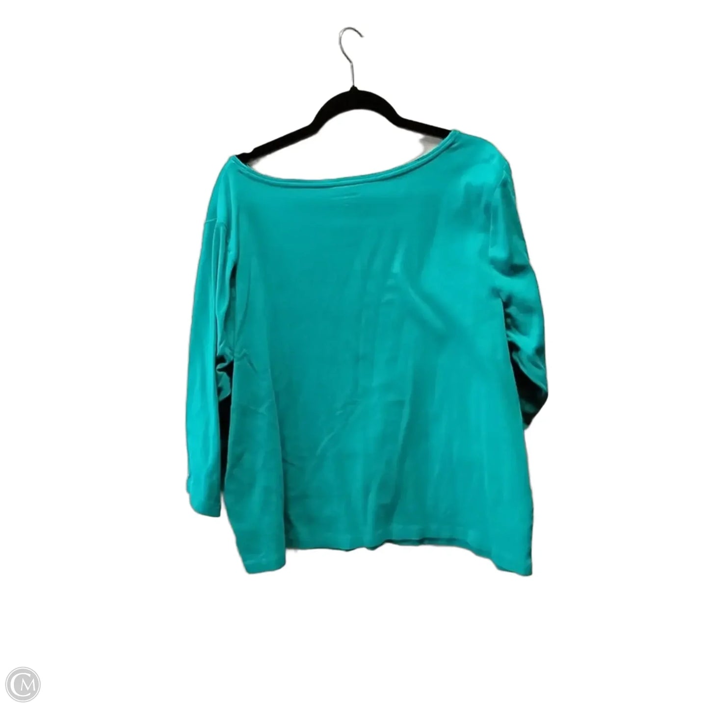 Top 3/4 Sleeve By Talbots In Blue, Size: 3x