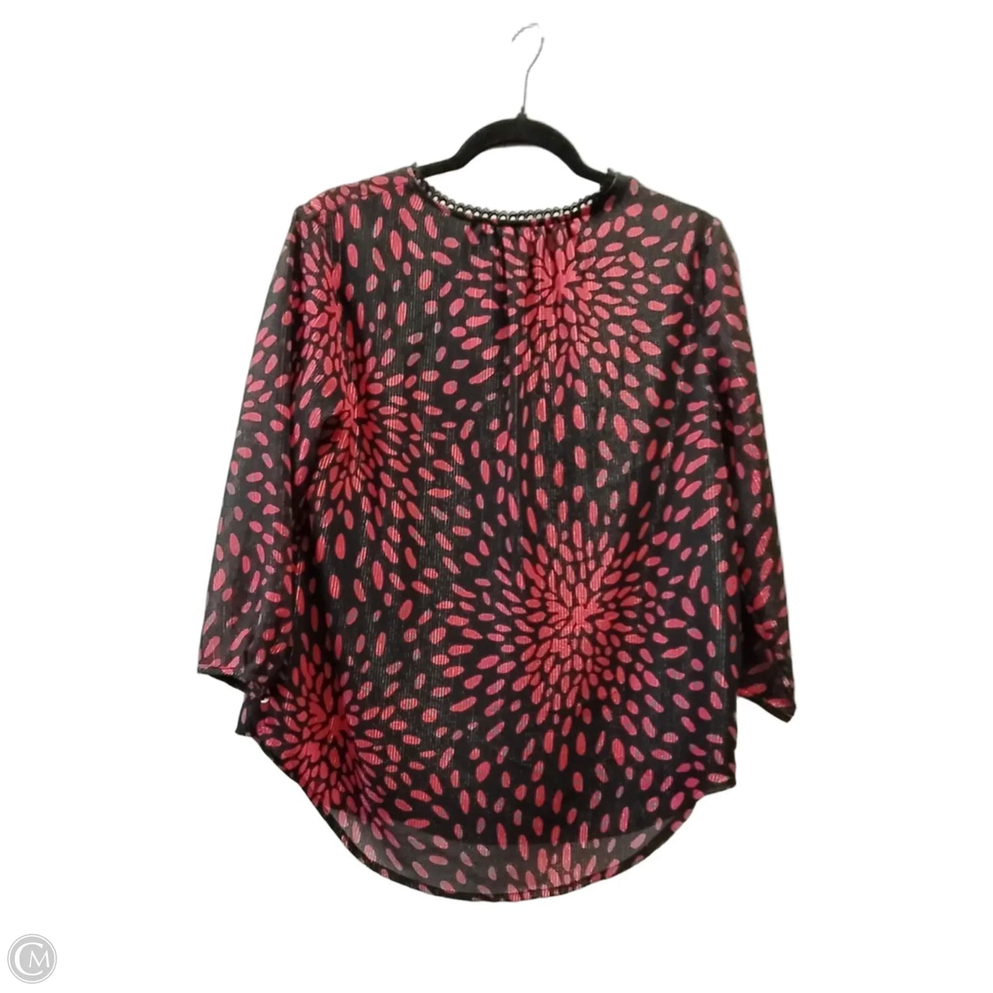 Blouse Long Sleeve By Liz Claiborne In Red, Size: S