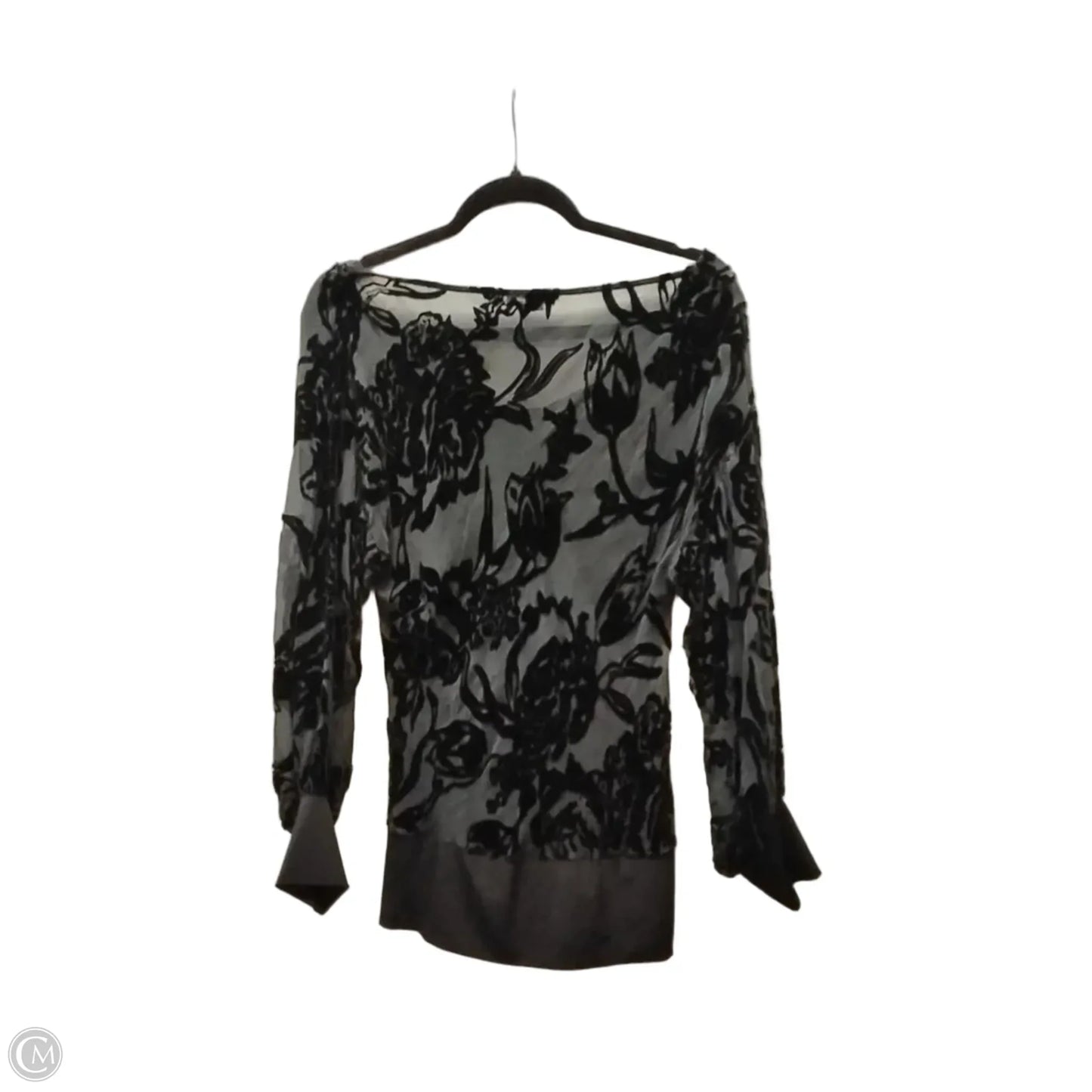 Top Long Sleeve By Cache In Black, Size: 0