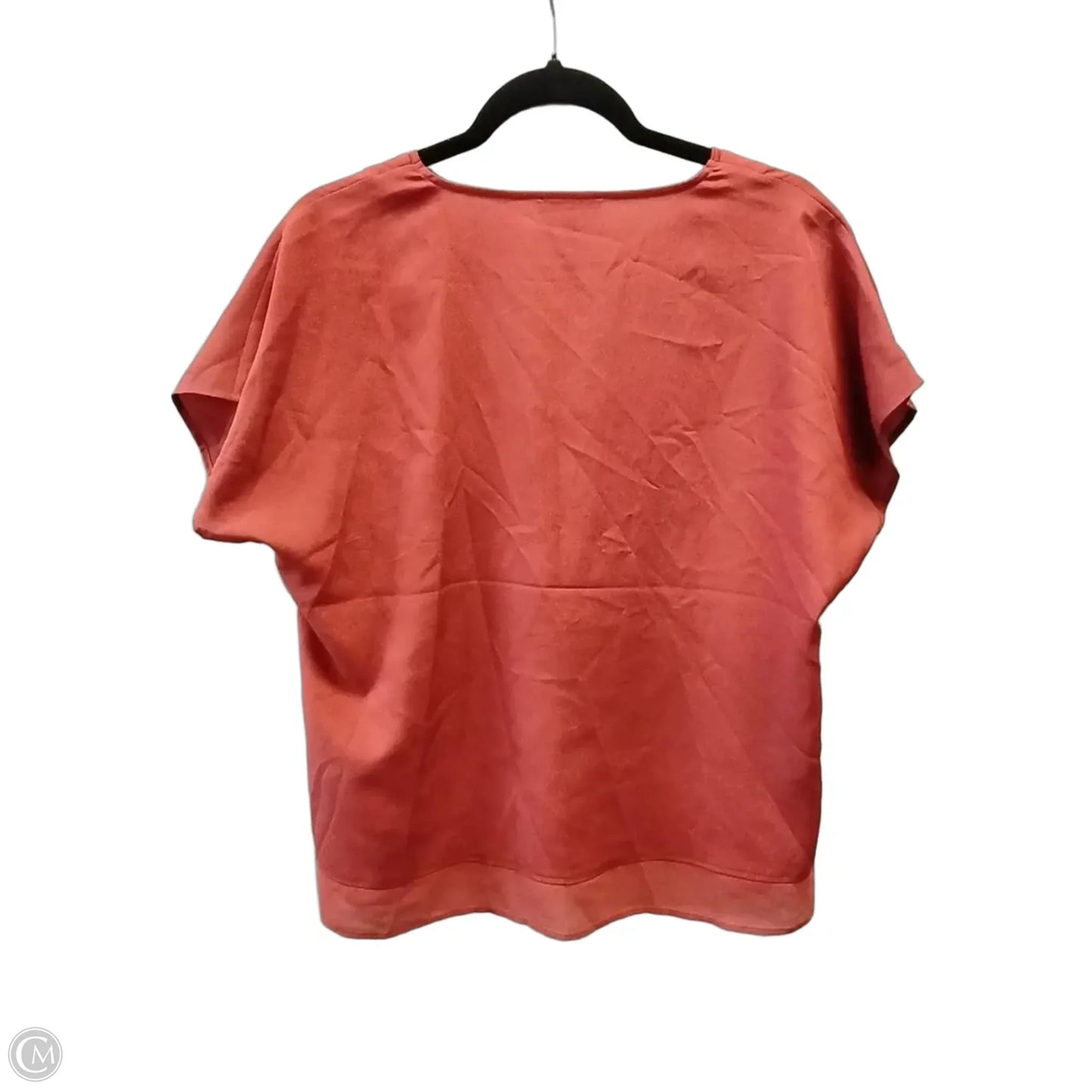 Blouse Short Sleeve By Dkny In Orange, Size: M