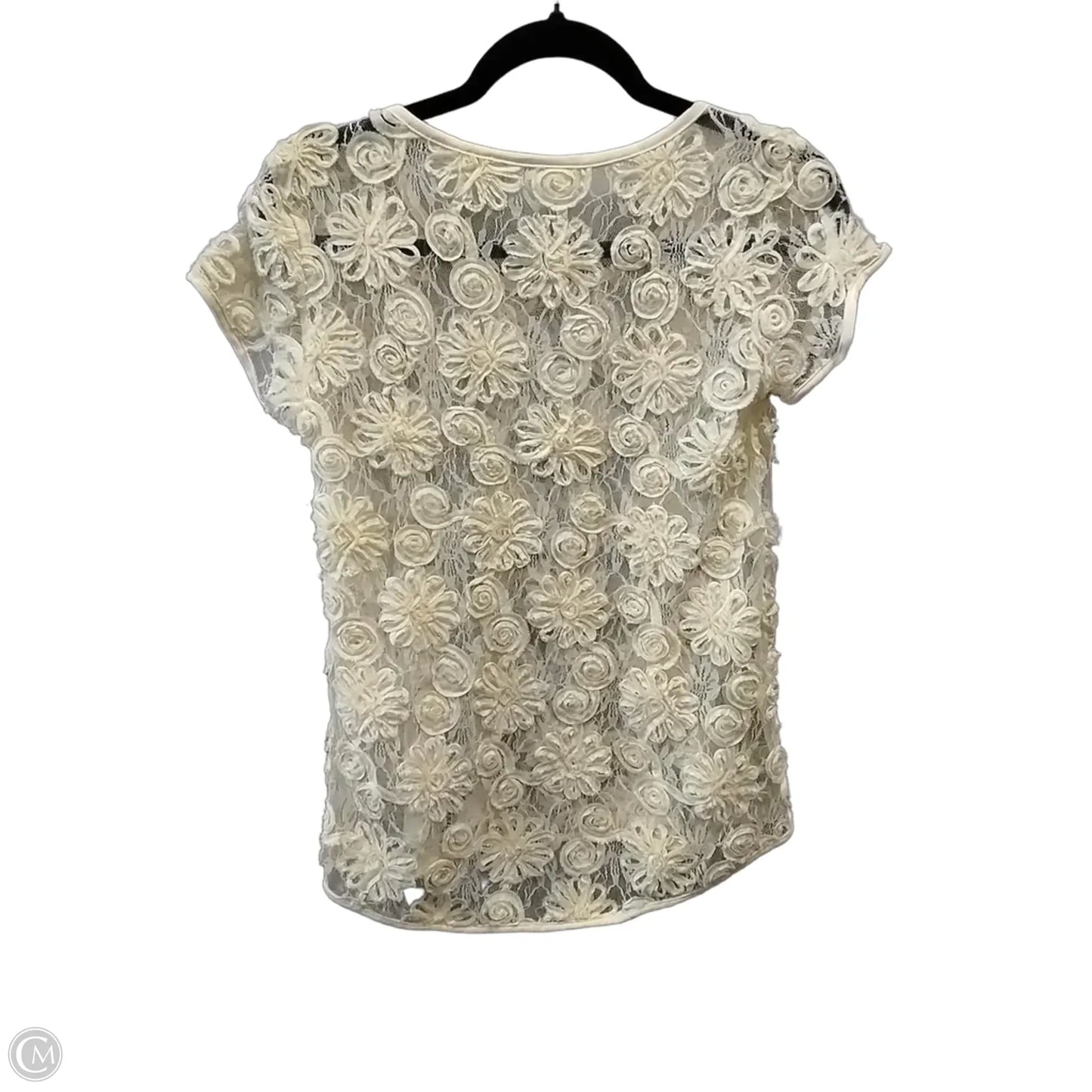 Top Short Sleeve By Cato In Yellow, Size: M