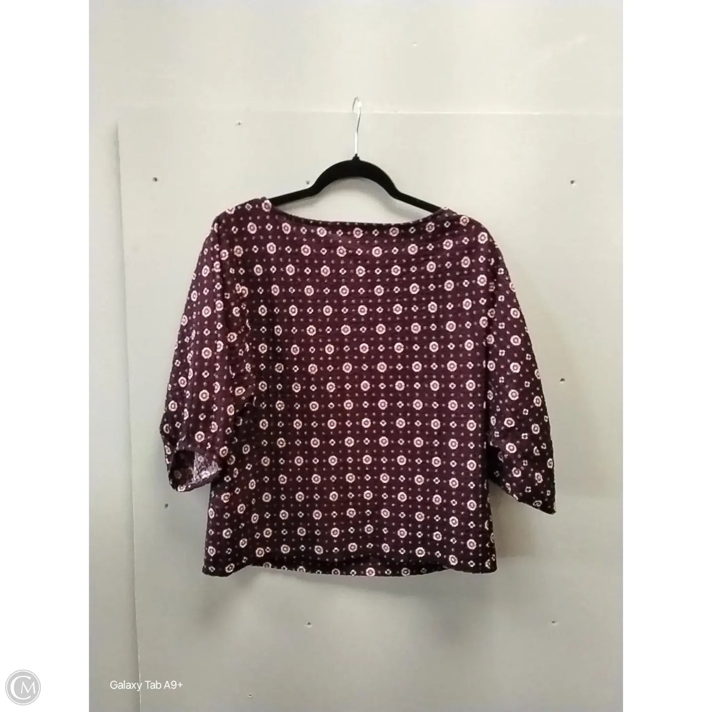 Top 3/4 Sleeve By Loft In Purple, Size: M