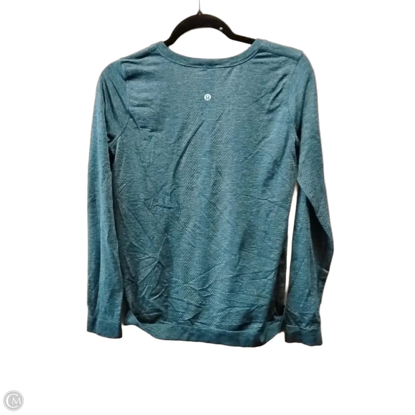 Athletic Top Long Sleeve Collar By Lululemon In Blue, Size: L