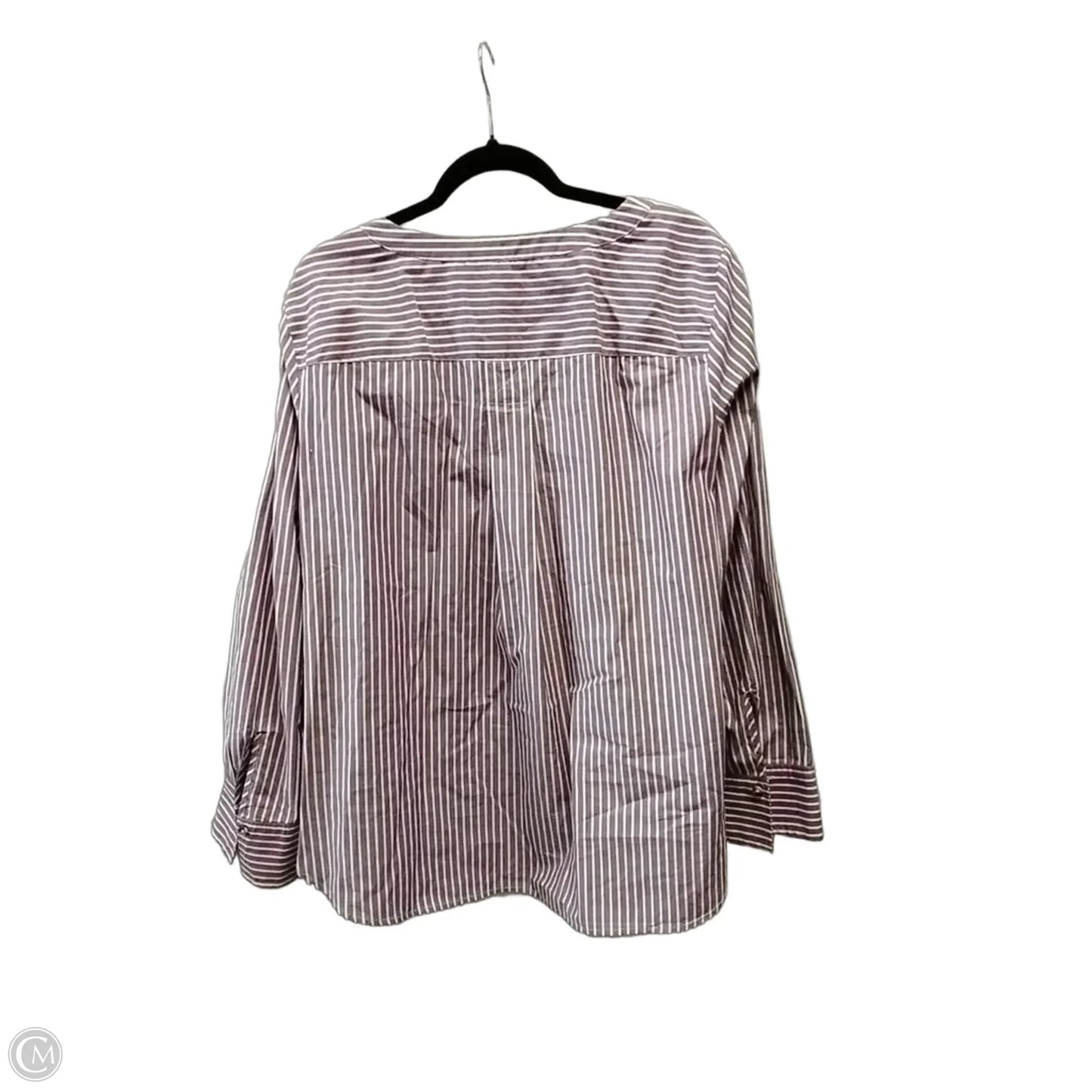 Top Long Sleeve By Talbots In Striped Pattern, Size: Xl