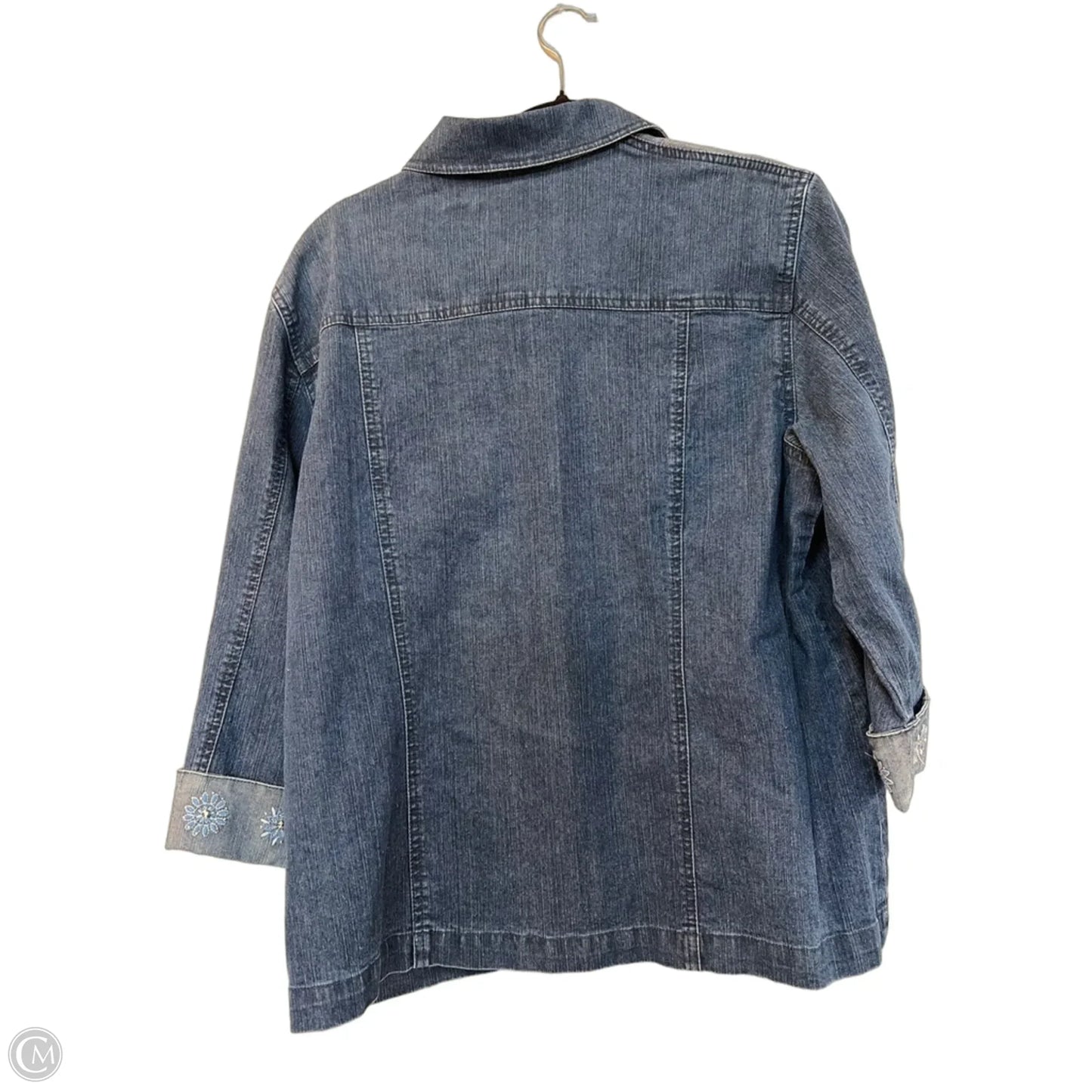 Jacket Denim By Alfred Dunner In Blue Denim, Size: L