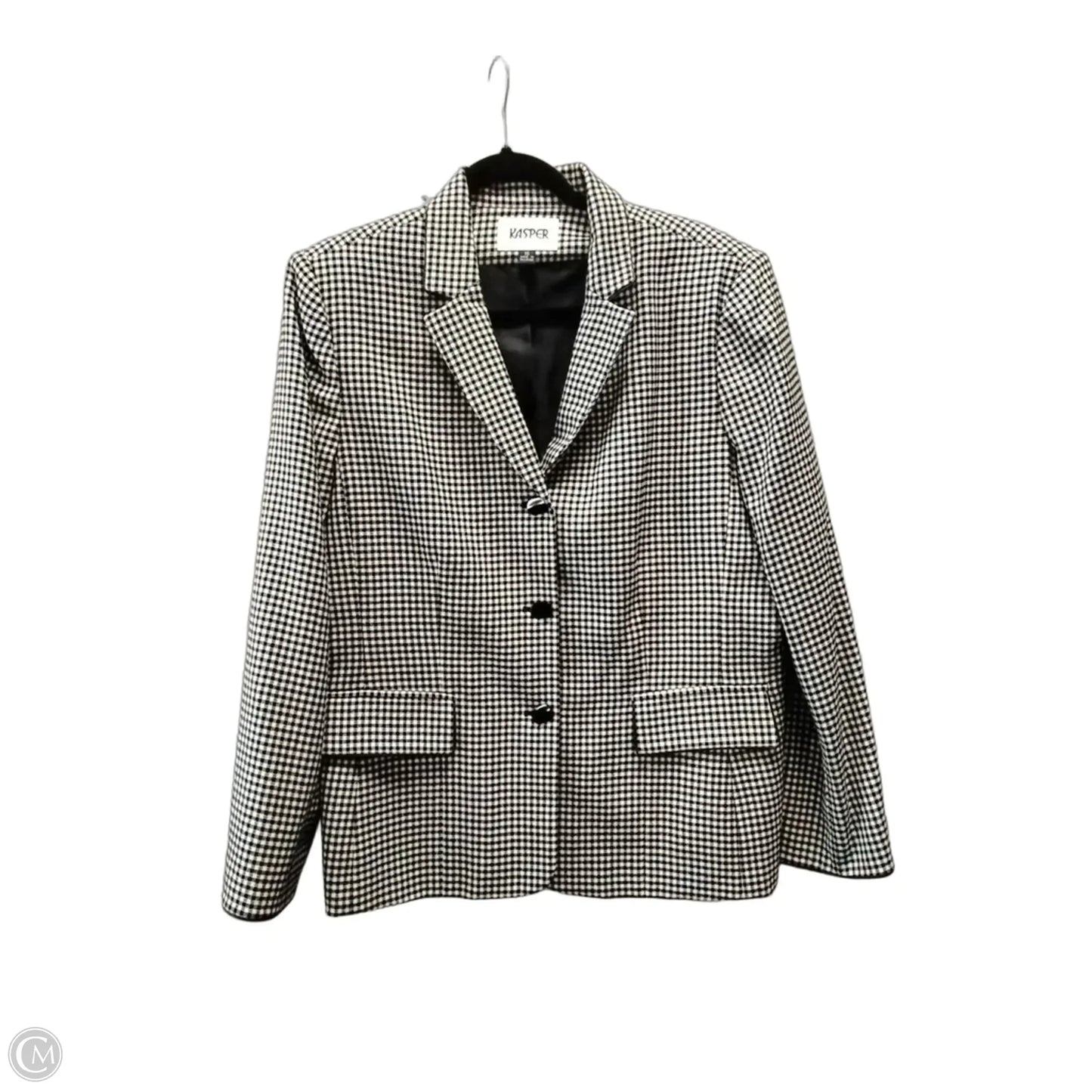 Blazer By Kasper In Plaid Pattern, Size: 16