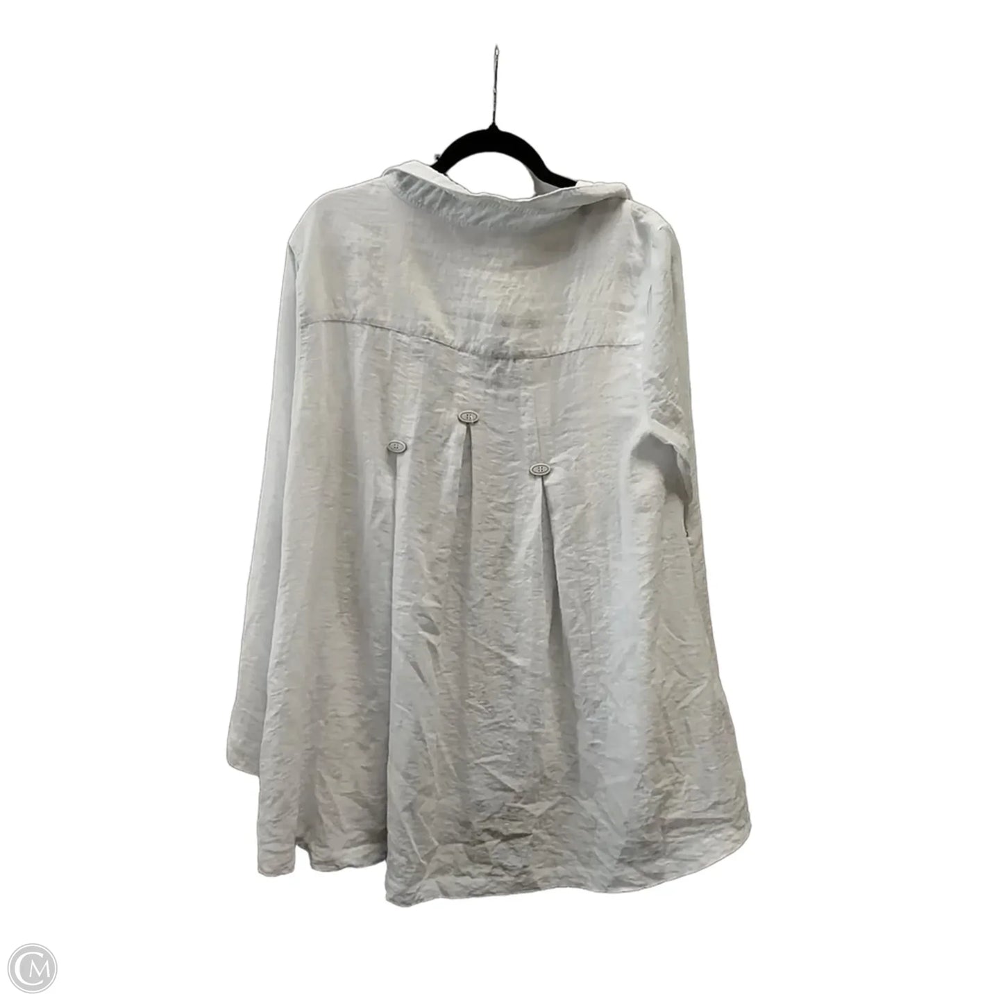 Top Long Sleeve By John Mark In White, Size: L