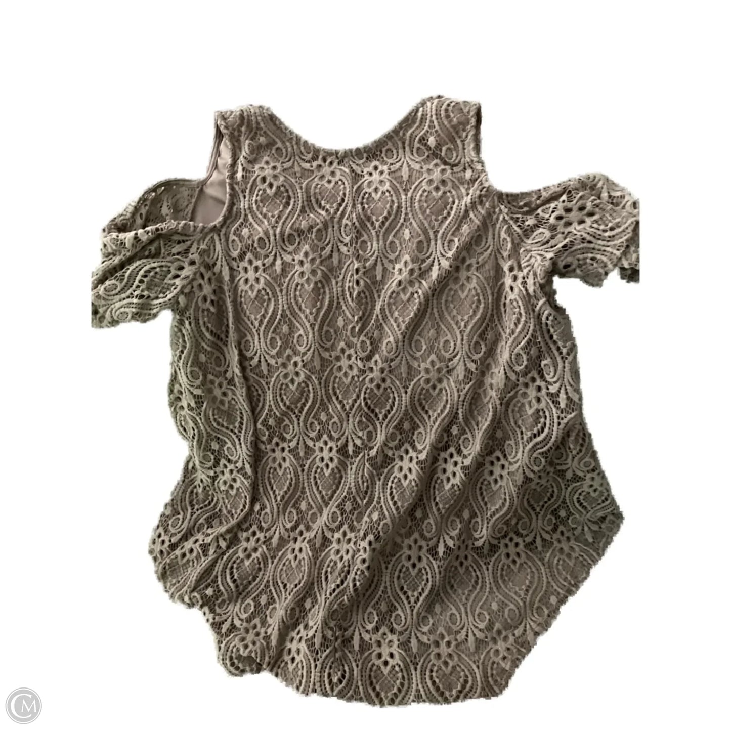 Top Short Sleeve By Brittany Black In Brown, Size: L