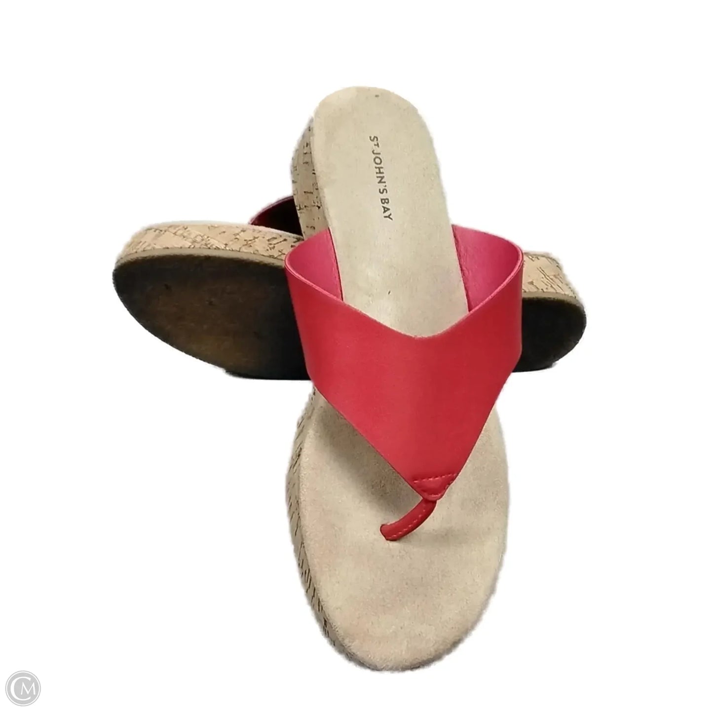 Sandals Flip Flops By St Johns Bay In Red, Size: 8
