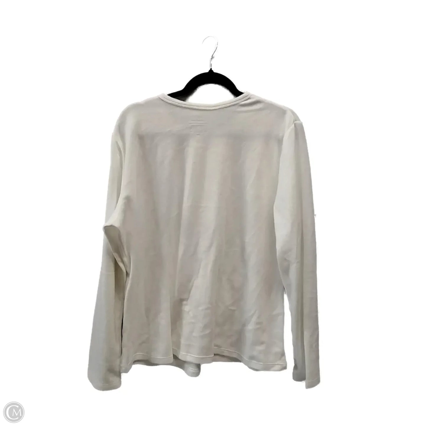 Top Long Sleeve By Cuddl Duds In White, Size: 2x
