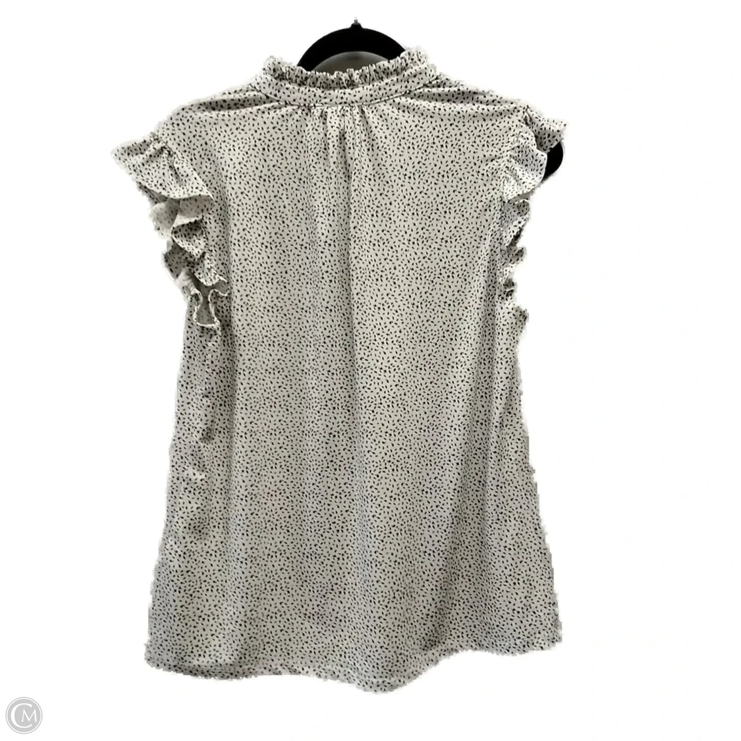 Blouse Sleeveless By Adrianna Papell In Black & White, Size: L