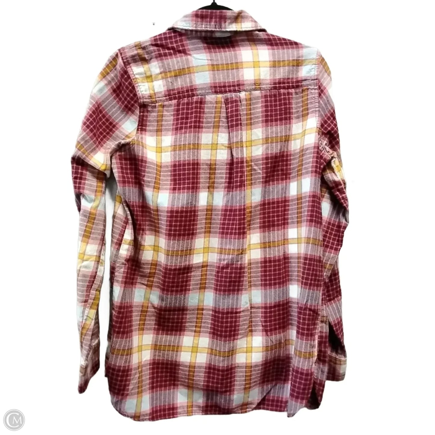 Jacket Shirt By Old Navy In Plaid Pattern, Size: M