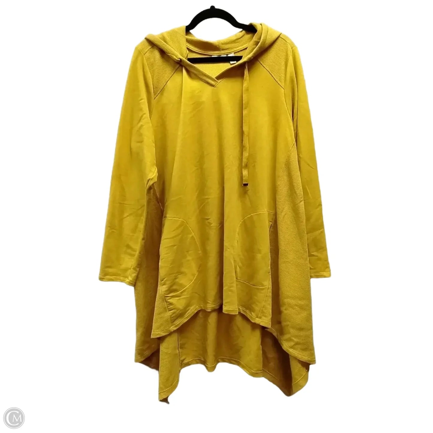 Sweatshirt Hoodie By Logo In Yellow, Size: 1x
