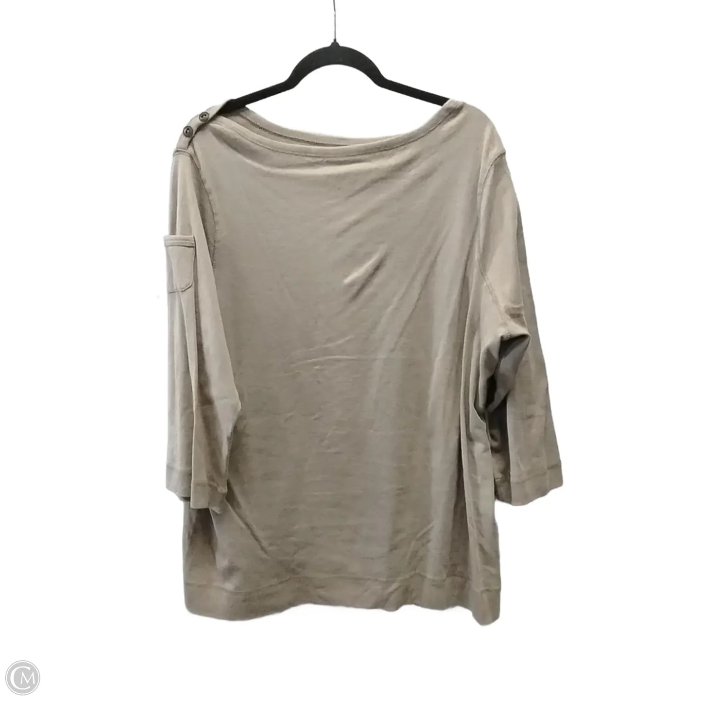 Top Long Sleeve By West Bound In Brown, Size: 2x