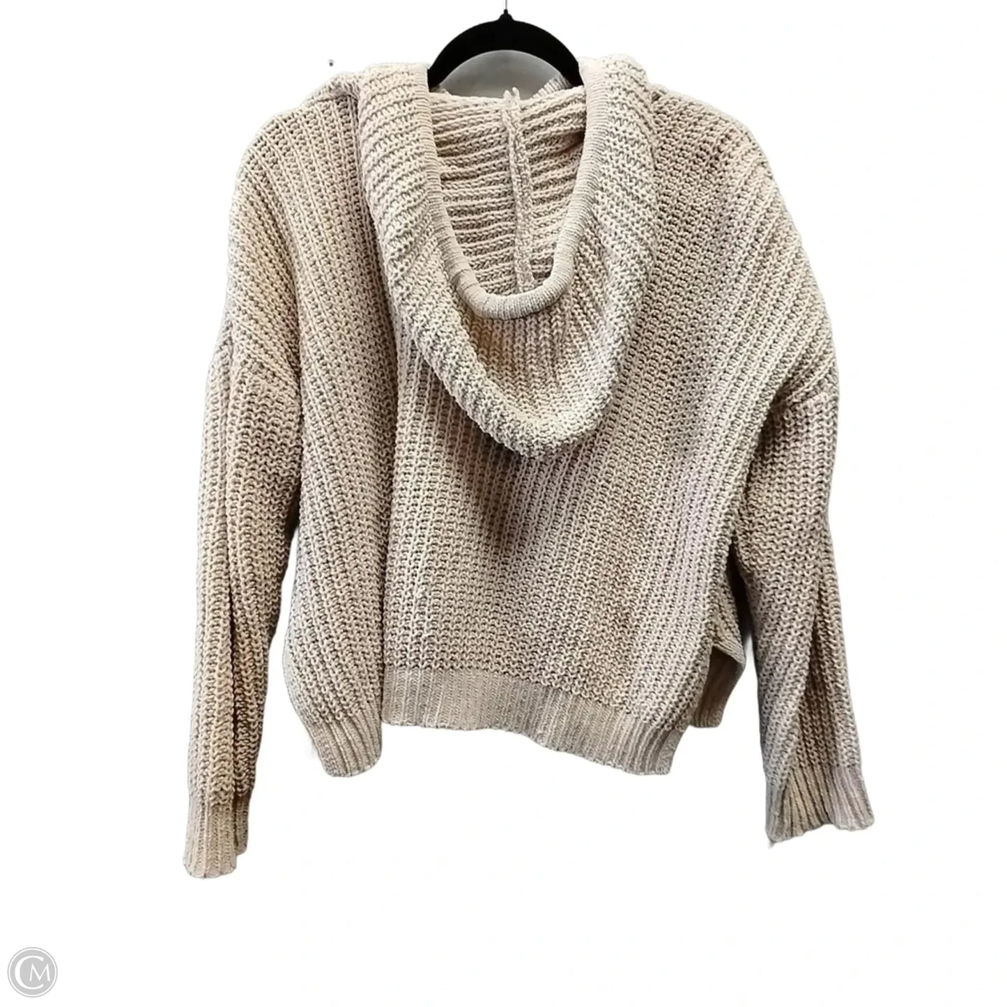 Sweatshirt Hoodie By Clothes Mentor In Beige, Size: S