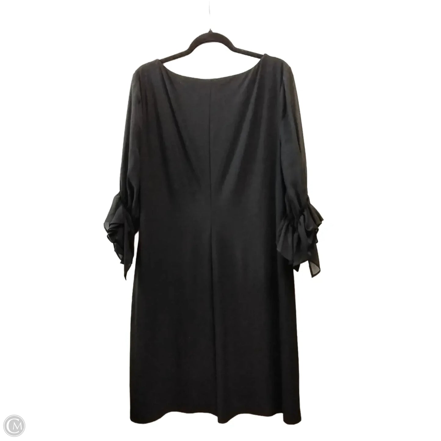 Dress Party Midi By Lauren By Ralph Lauren In Black, Size: 16