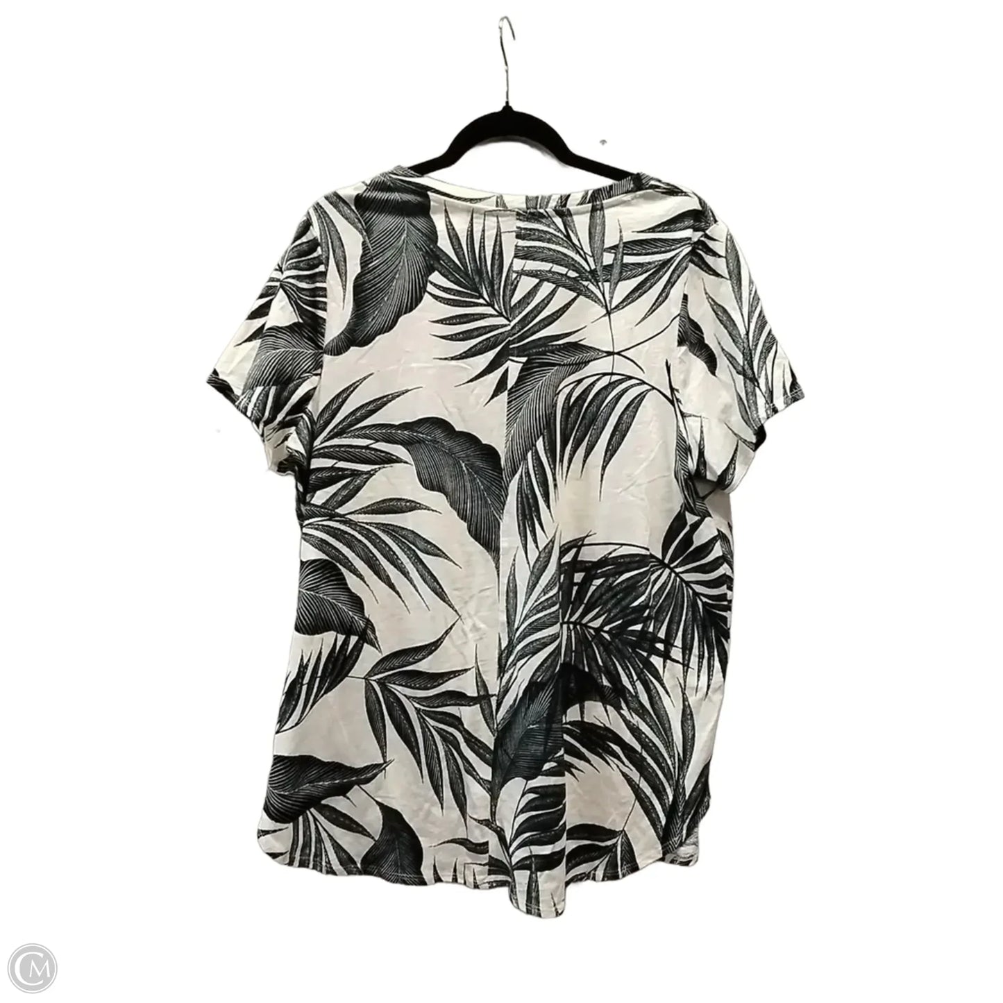 Top Short Sleeve By Tahari In Floral Print, Size: 1x