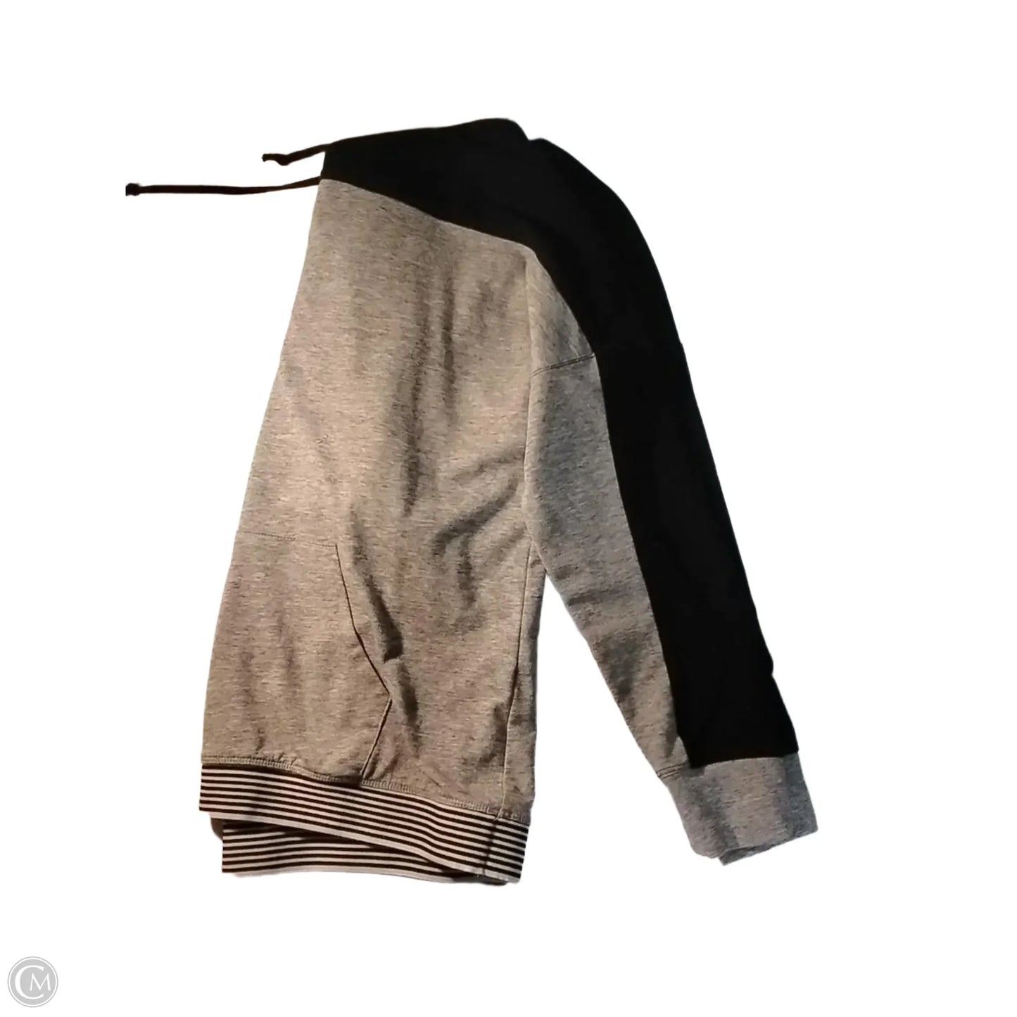 Sweatshirt Hoodie By Christopher And Banks In Grey, Size: L