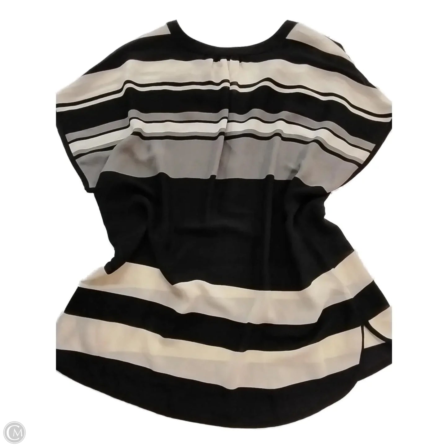 Blouse Short Sleeve By Banana Republic In Black, Size: S