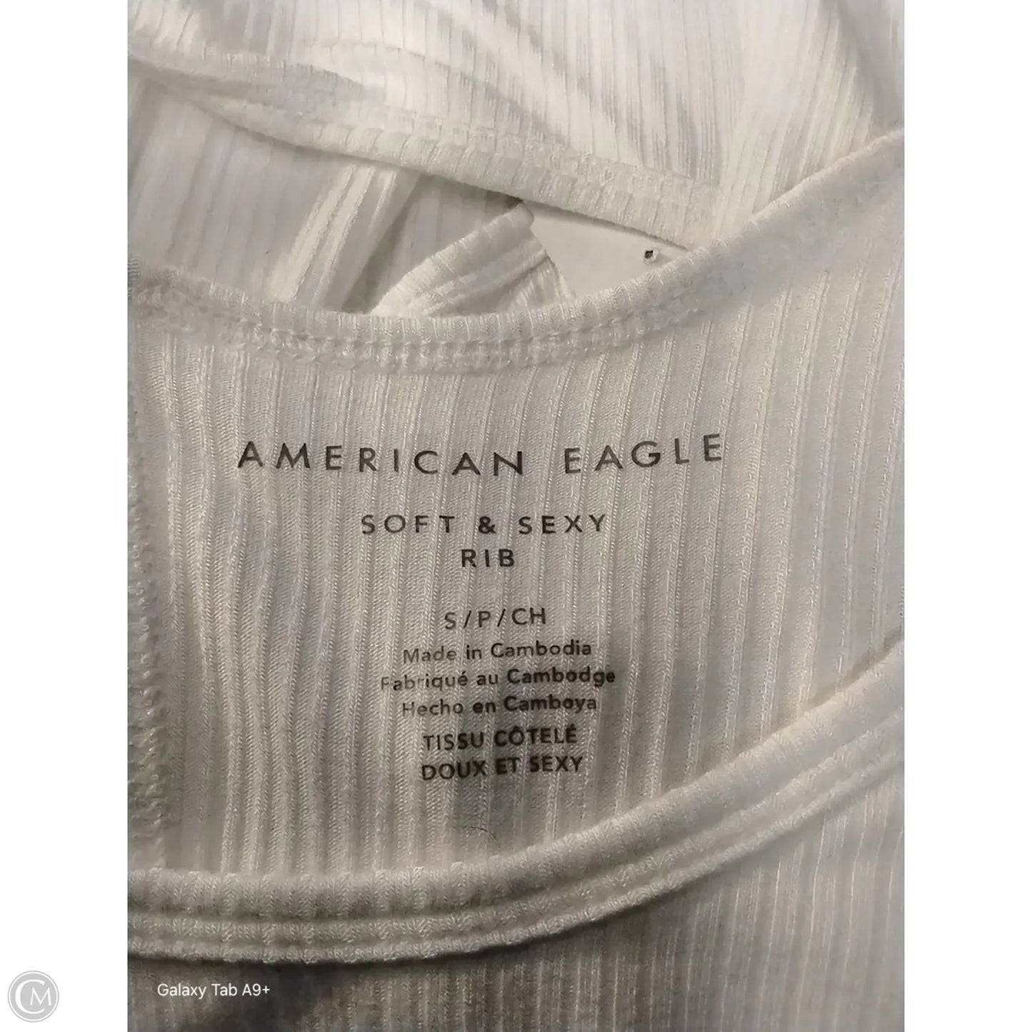 Tank Top By American Eagle In White, Size: S