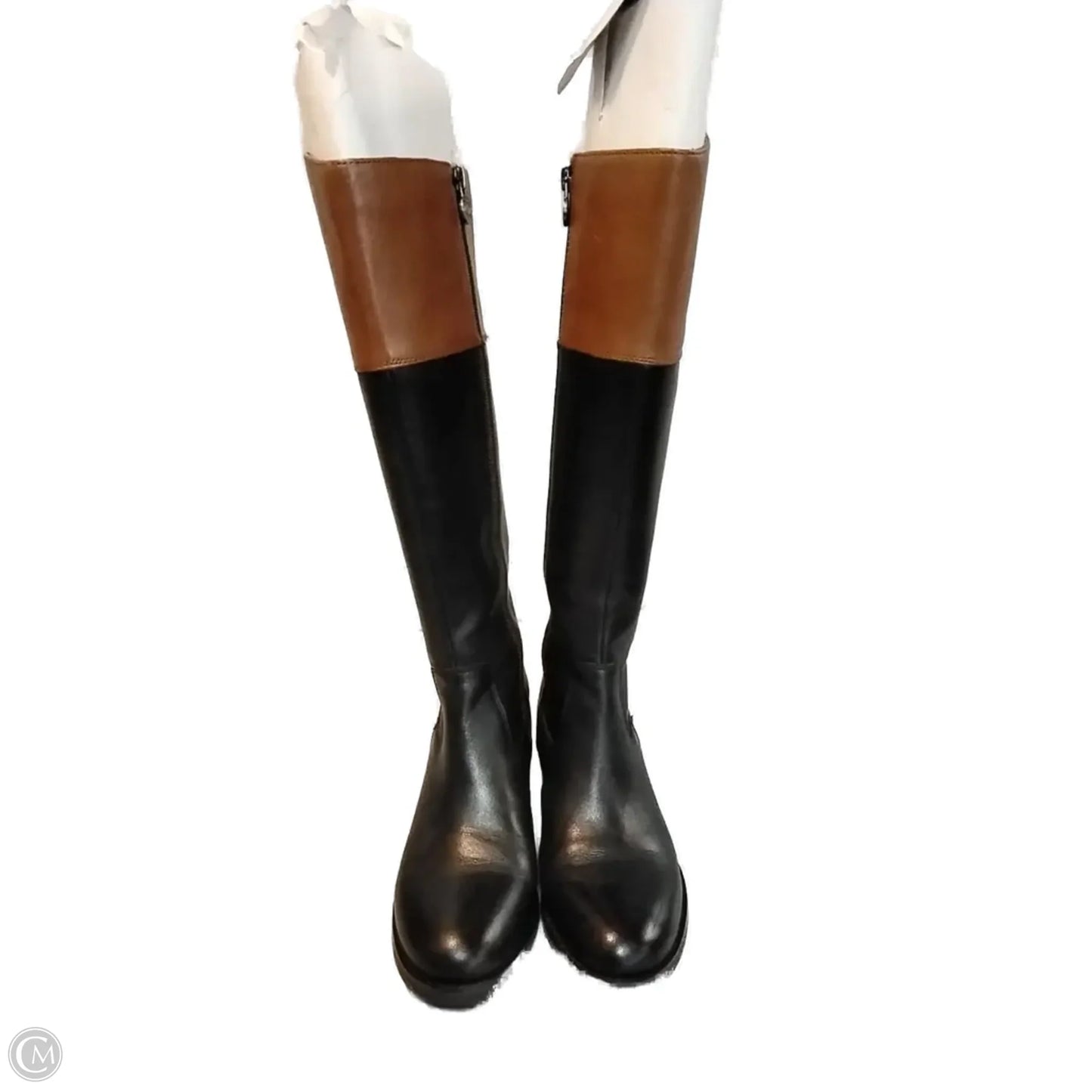 Boots Knee Flats By Franco Sarto In Black & Brown, Size: 6.5