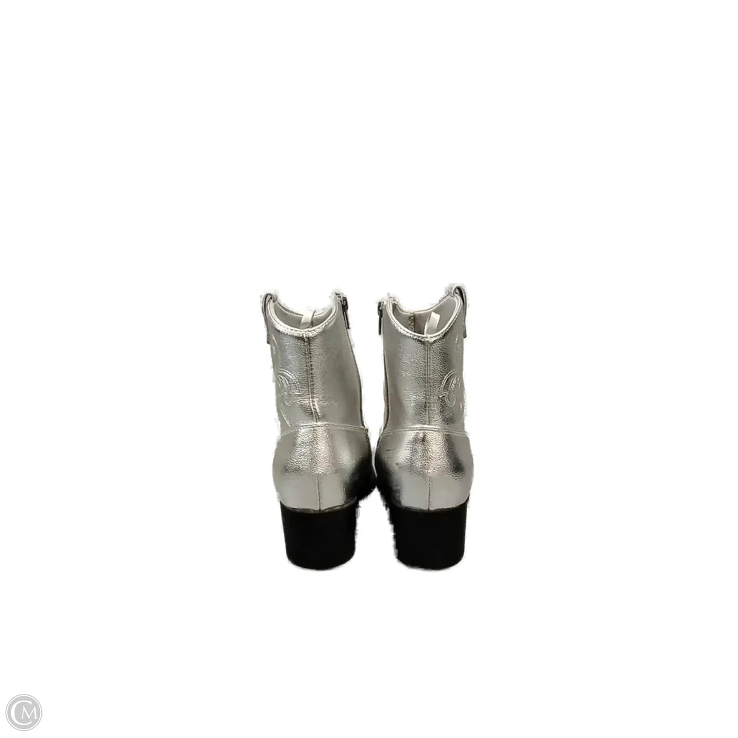 Boots Ankle Heels By Old Navy In Silver, Size: 10