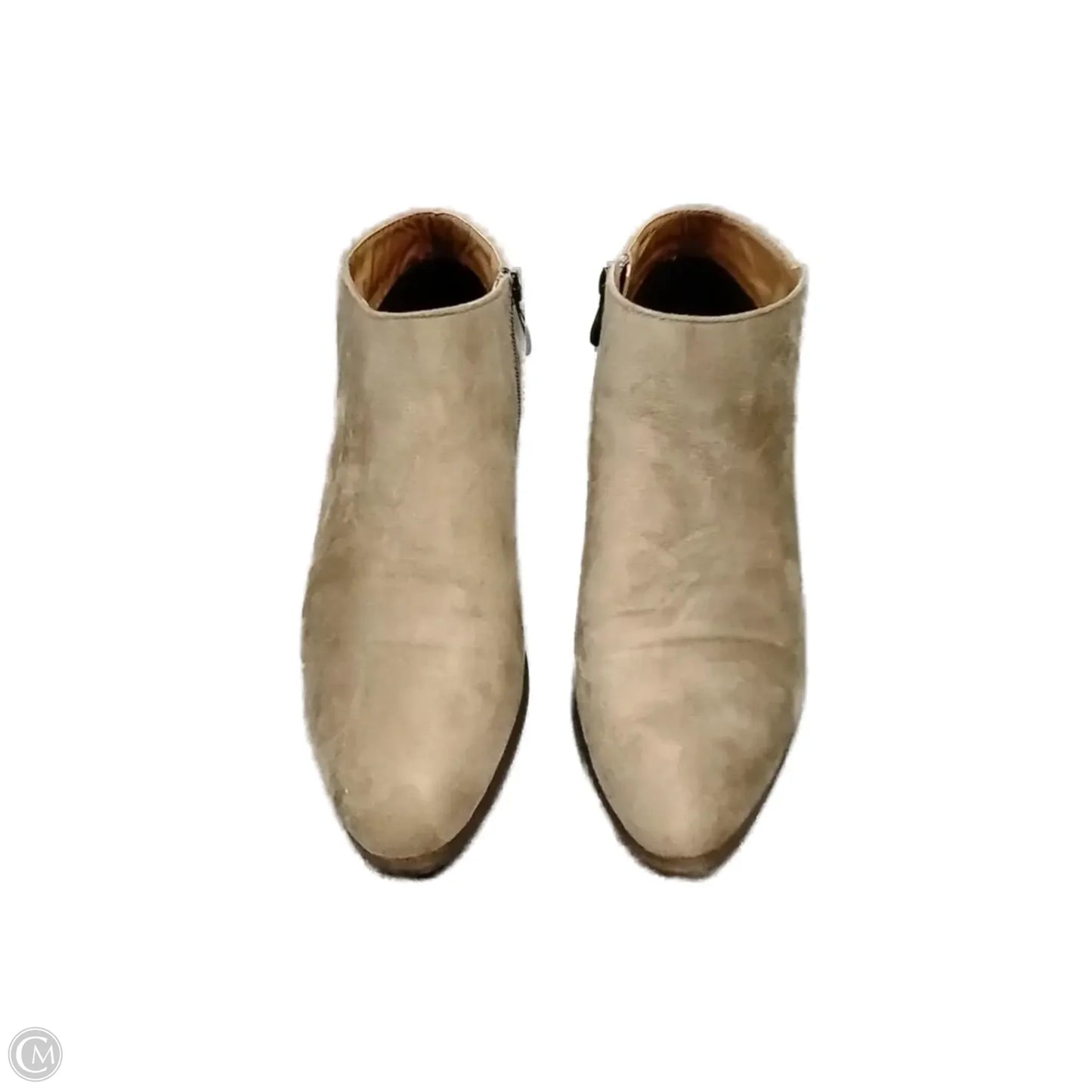 Boots Ankle Heels By Clothes Mentor In Tan, Size: 10