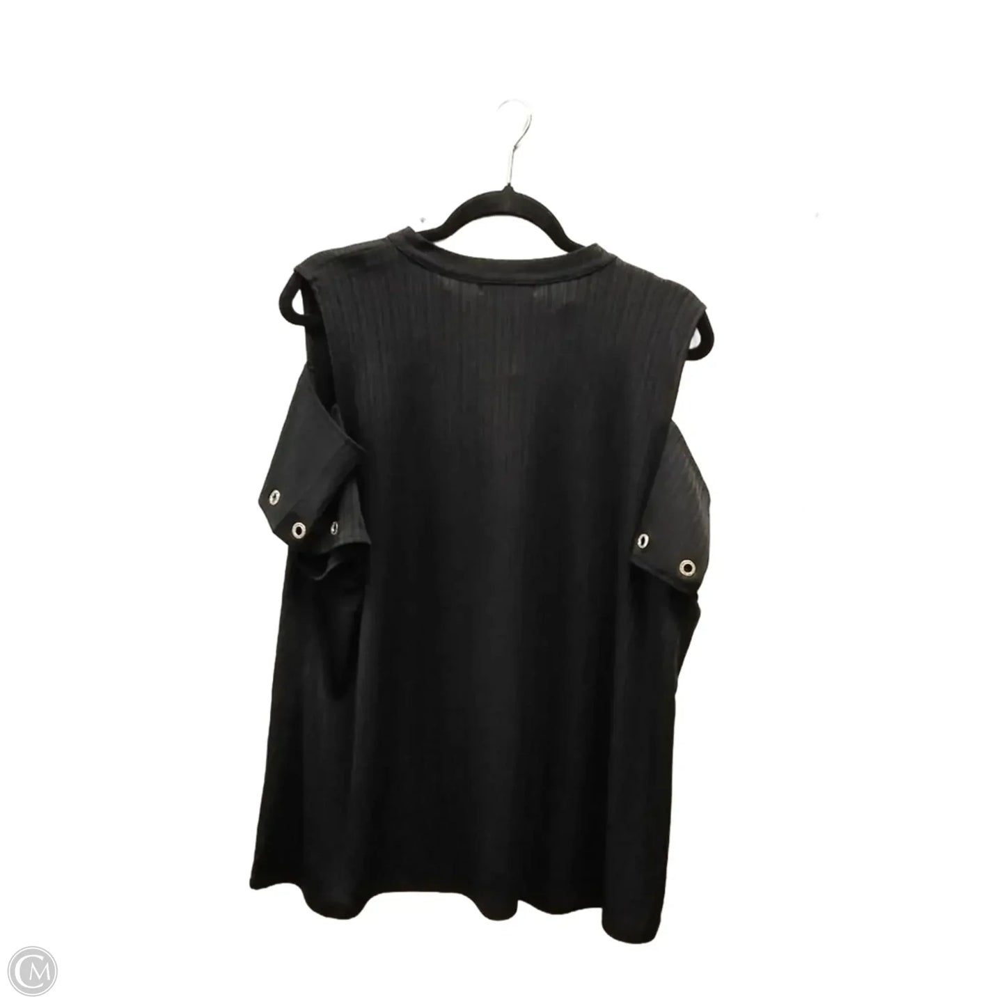 Blouse Short Sleeve By Belldini In Black, Size: 1x