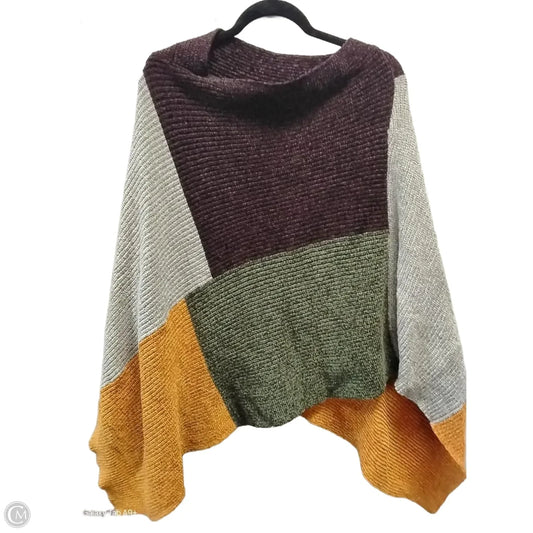 Poncho By Clothes Mentor In Multi-colored, Size: Onesize