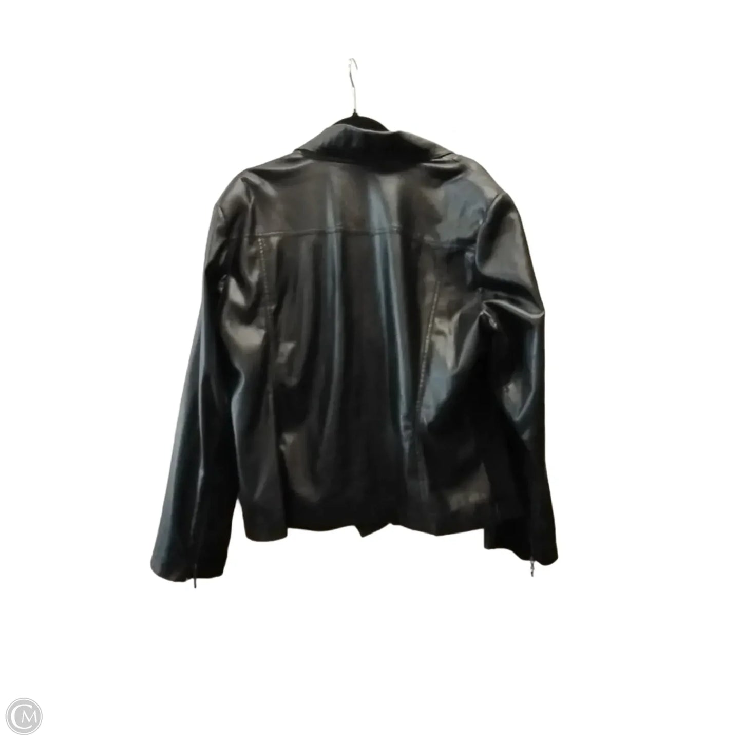 Jacket Moto By Chicos In Black, Size: 4