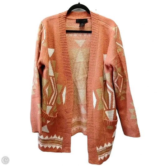 Cardigan By Clothes Mentor In Orange, Size: L