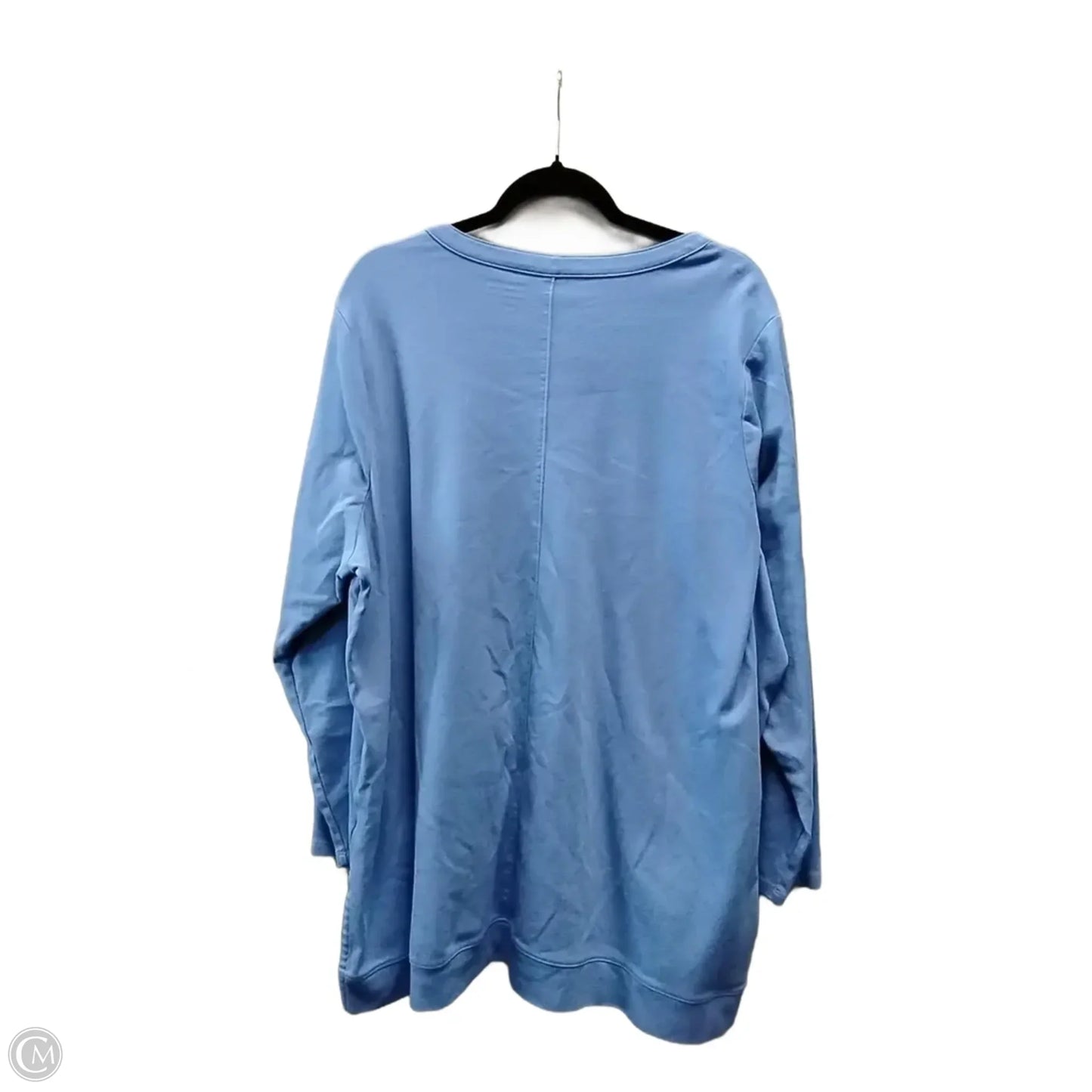 Top Long Sleeve By Lands End In Blue, Size: 3x