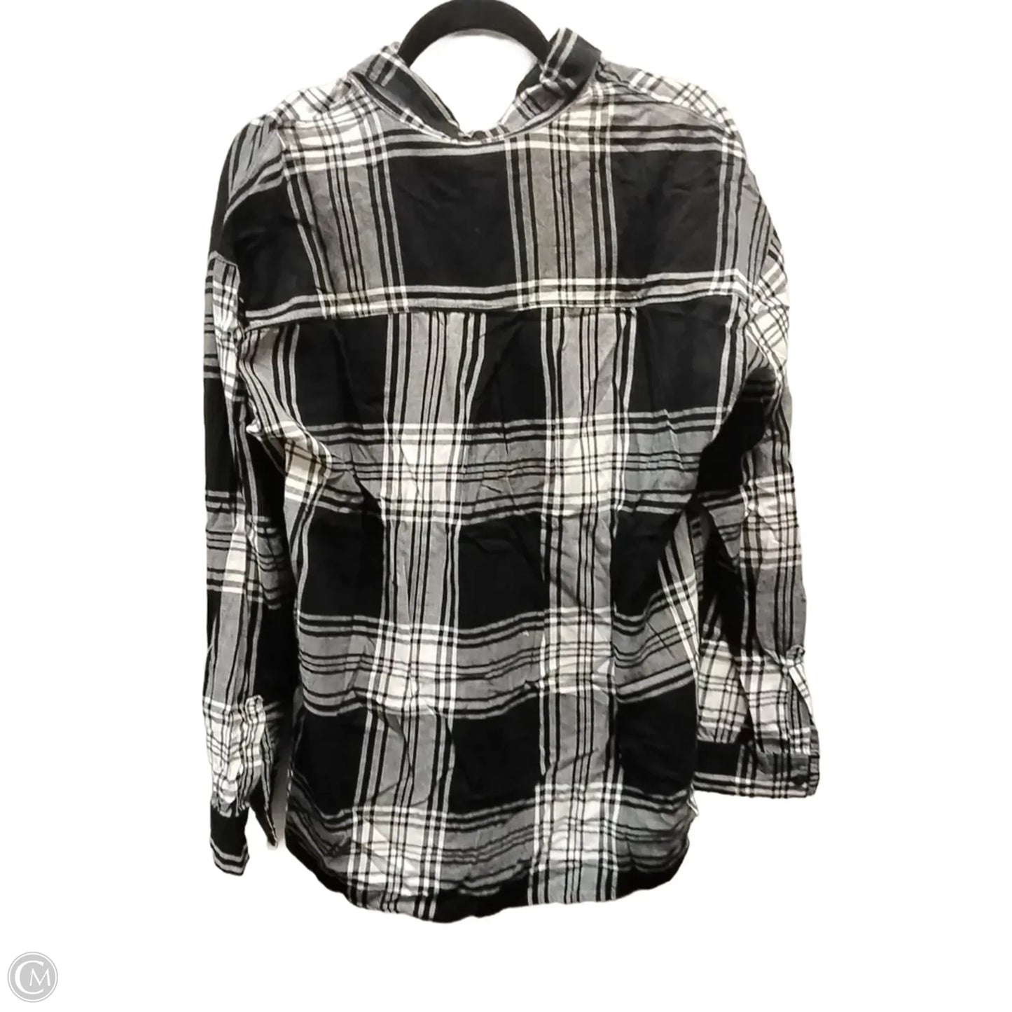 Top Long Sleeve By Old Navy In Plaid Pattern, Size: L