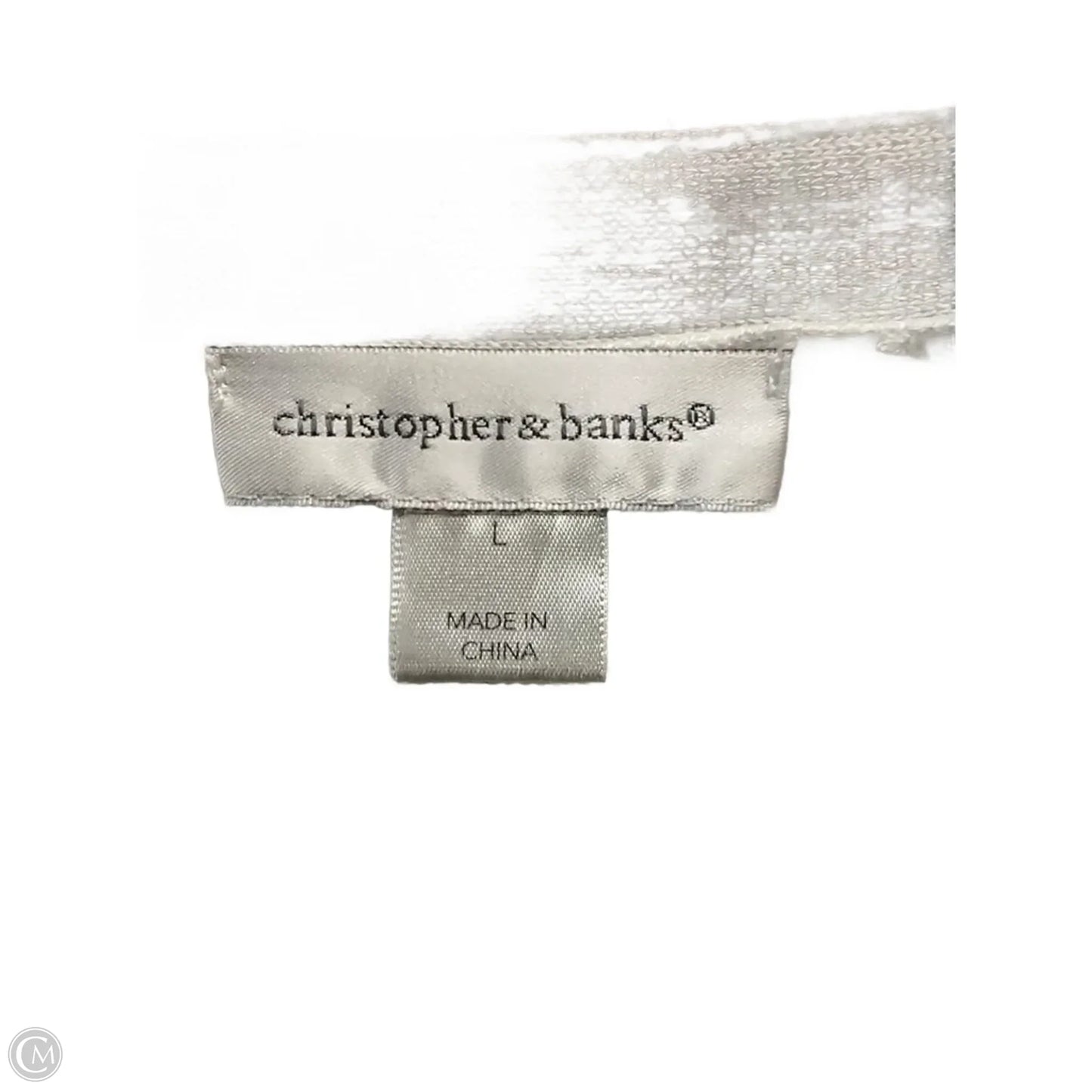 Cardigan By Christopher And Banks In Grey, Size: L