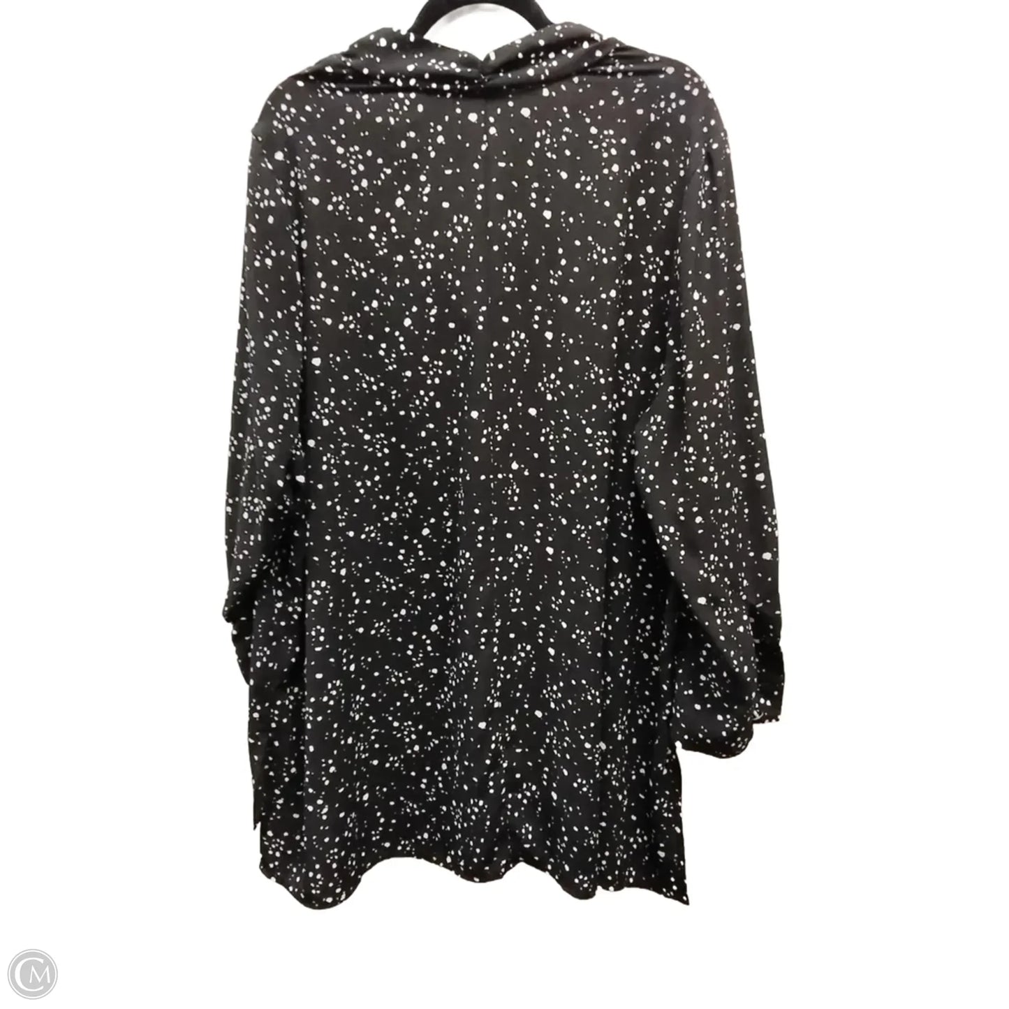 Top Long Sleeve By Terra & Sky In Polkadot Pattern, Size: 2x