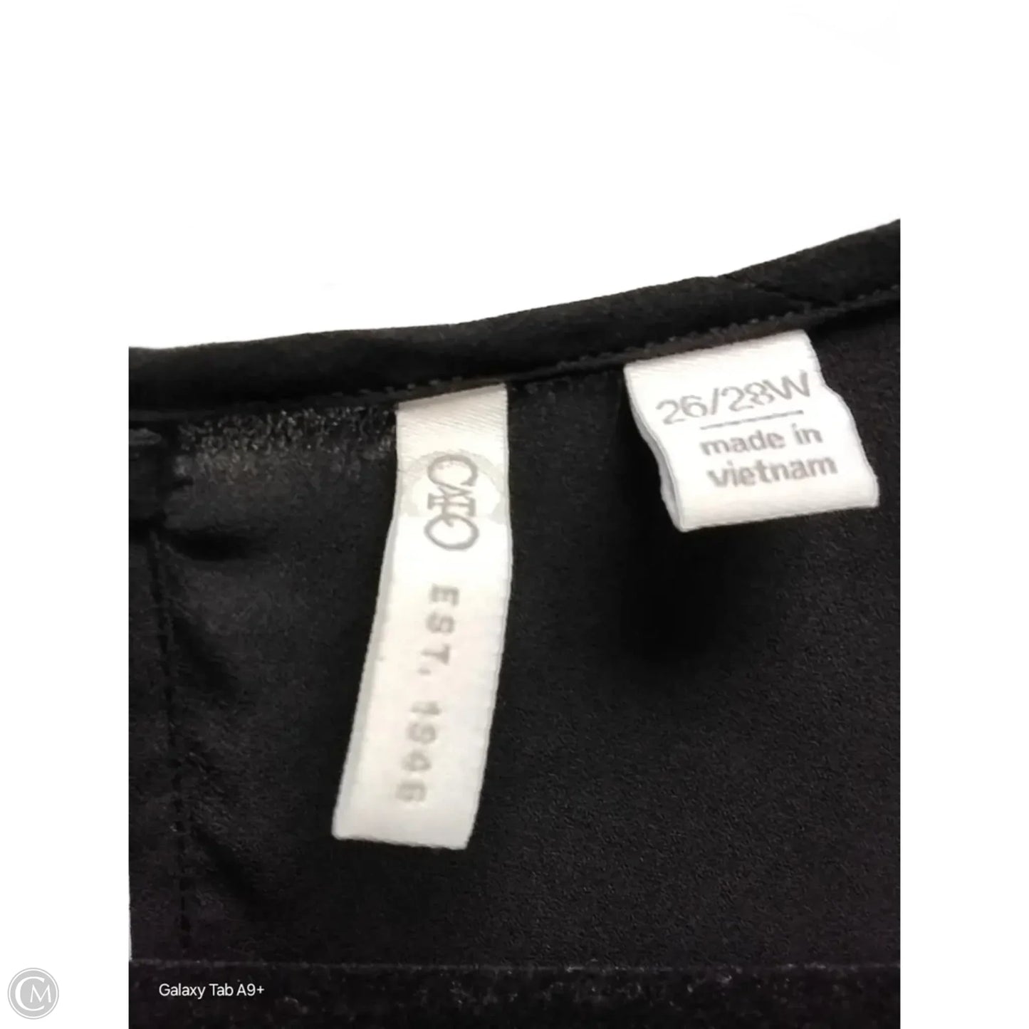 Top Long Sleeve By Cato In Black, Size: 26