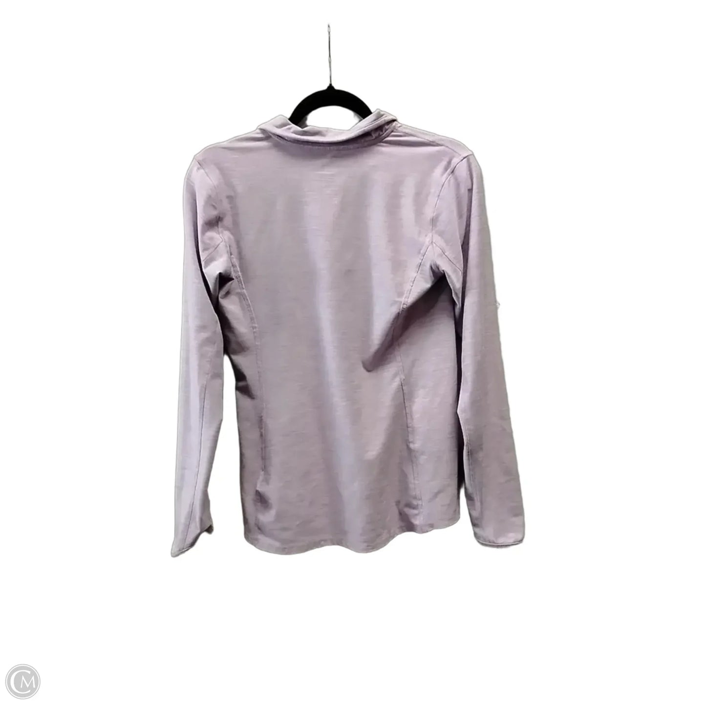 Athletic Top Long Sleeve Collar By The North Face In Purple, Size: M