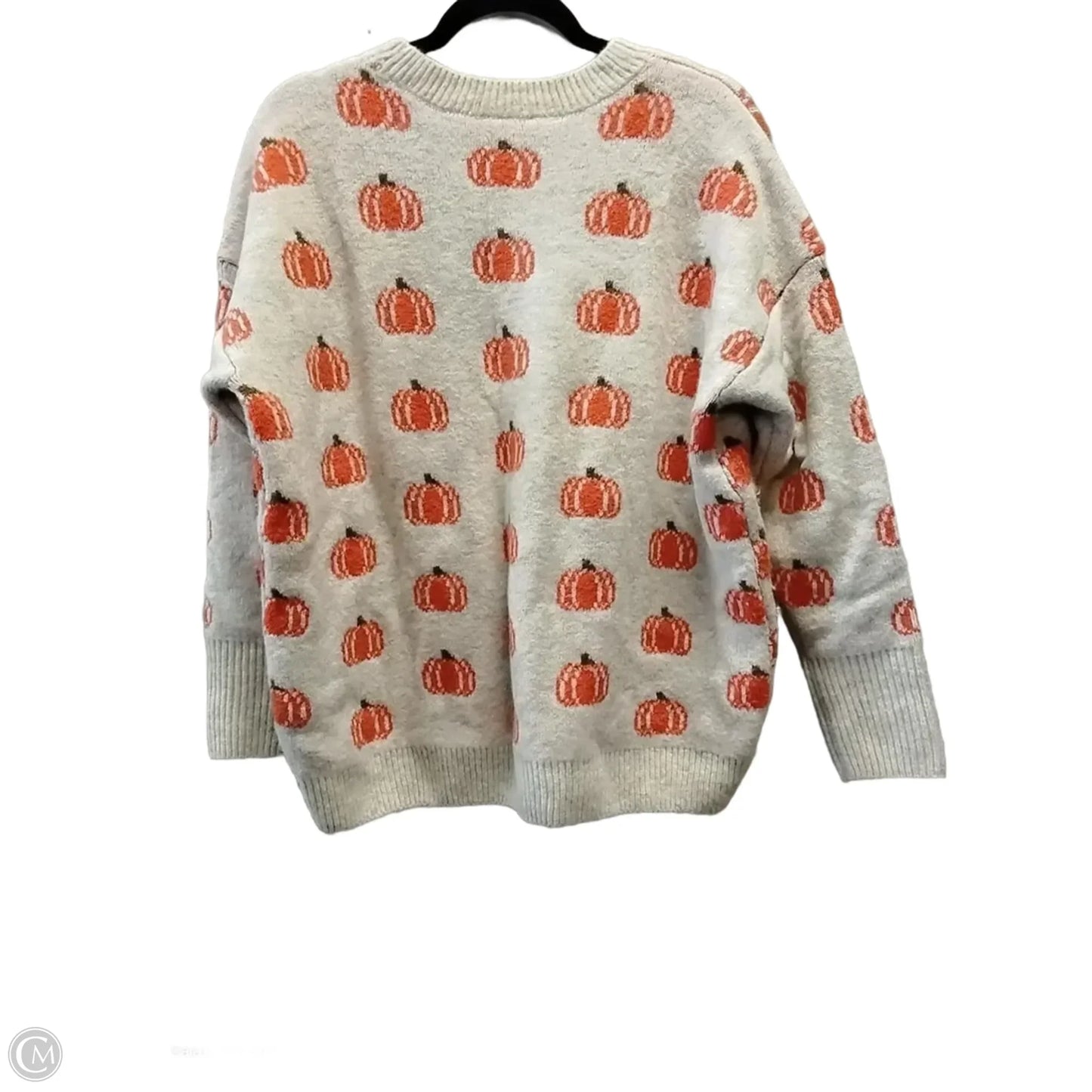 Sweater By Vince Camuto In Cream & Orange, Size: S