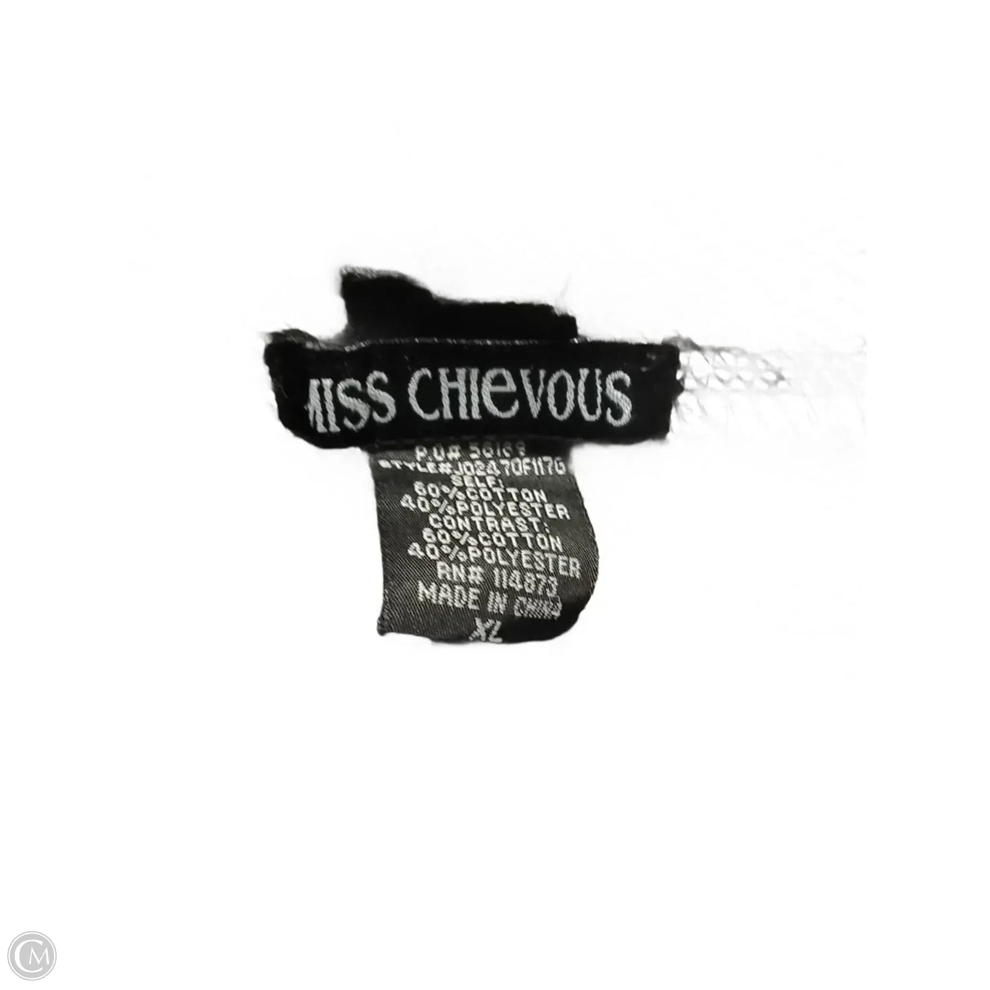 Sweatshirt Hoodie By Miss Chievous In Grey, Size: Xl