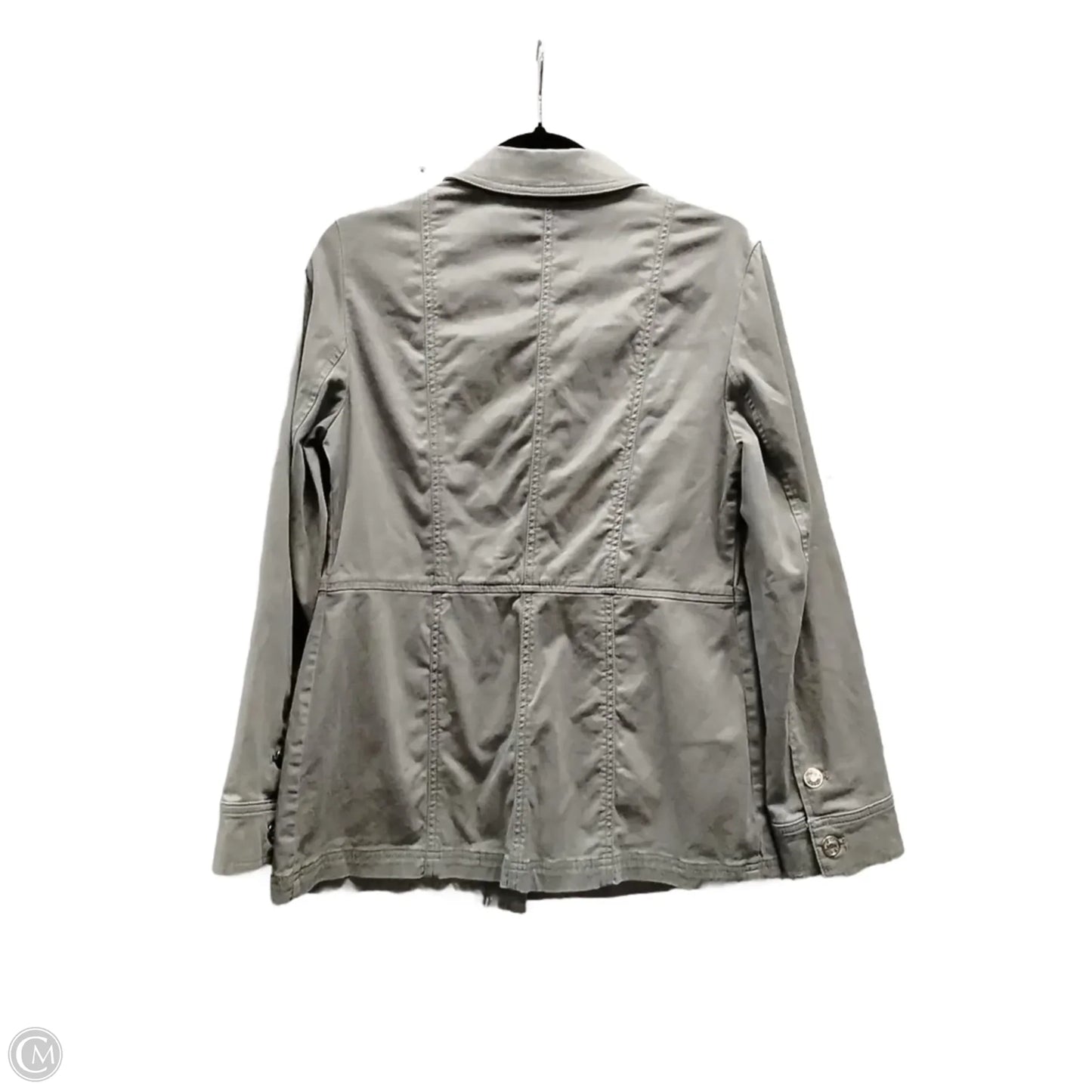 Jacket Utility By Chicos In Green, Size: S