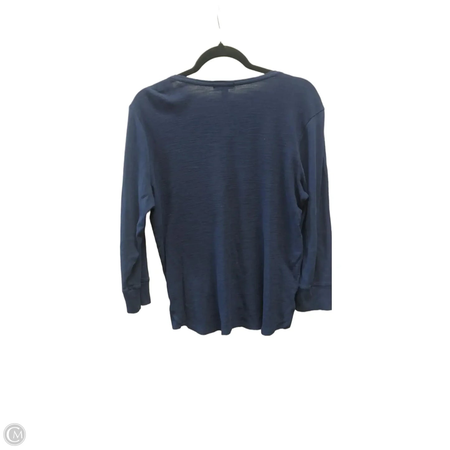 Top Long Sleeve Basic By Lauren By Ralph Lauren In Navy, Size: Xl