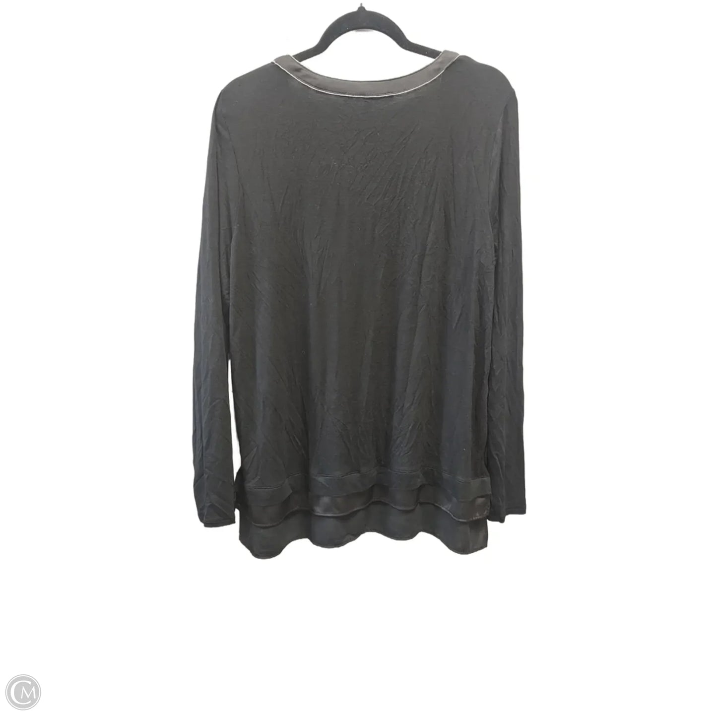 Top Long Sleeve Basic By White House Black Market In Black, Size: L