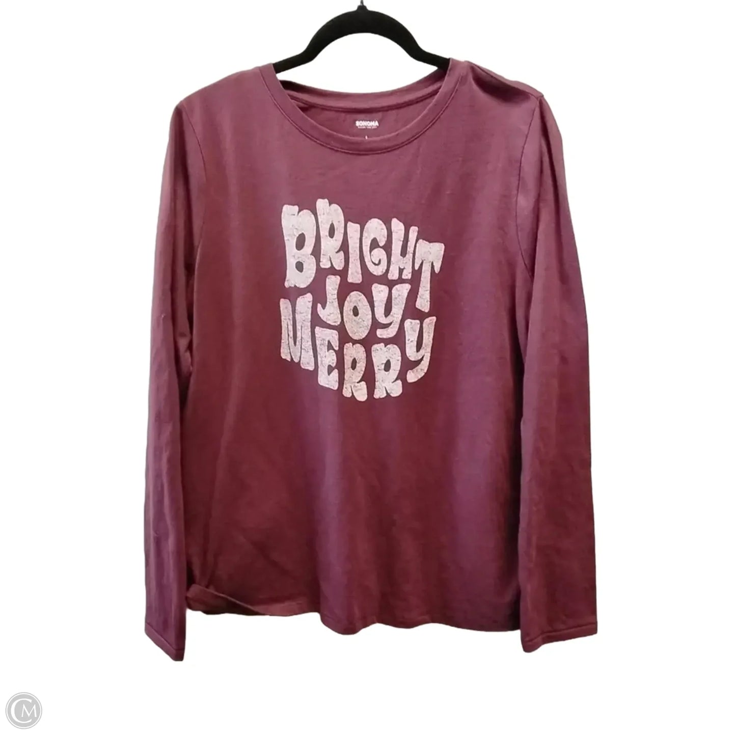 Top Long Sleeve Basic By Sonoma In Mauve, Size: L