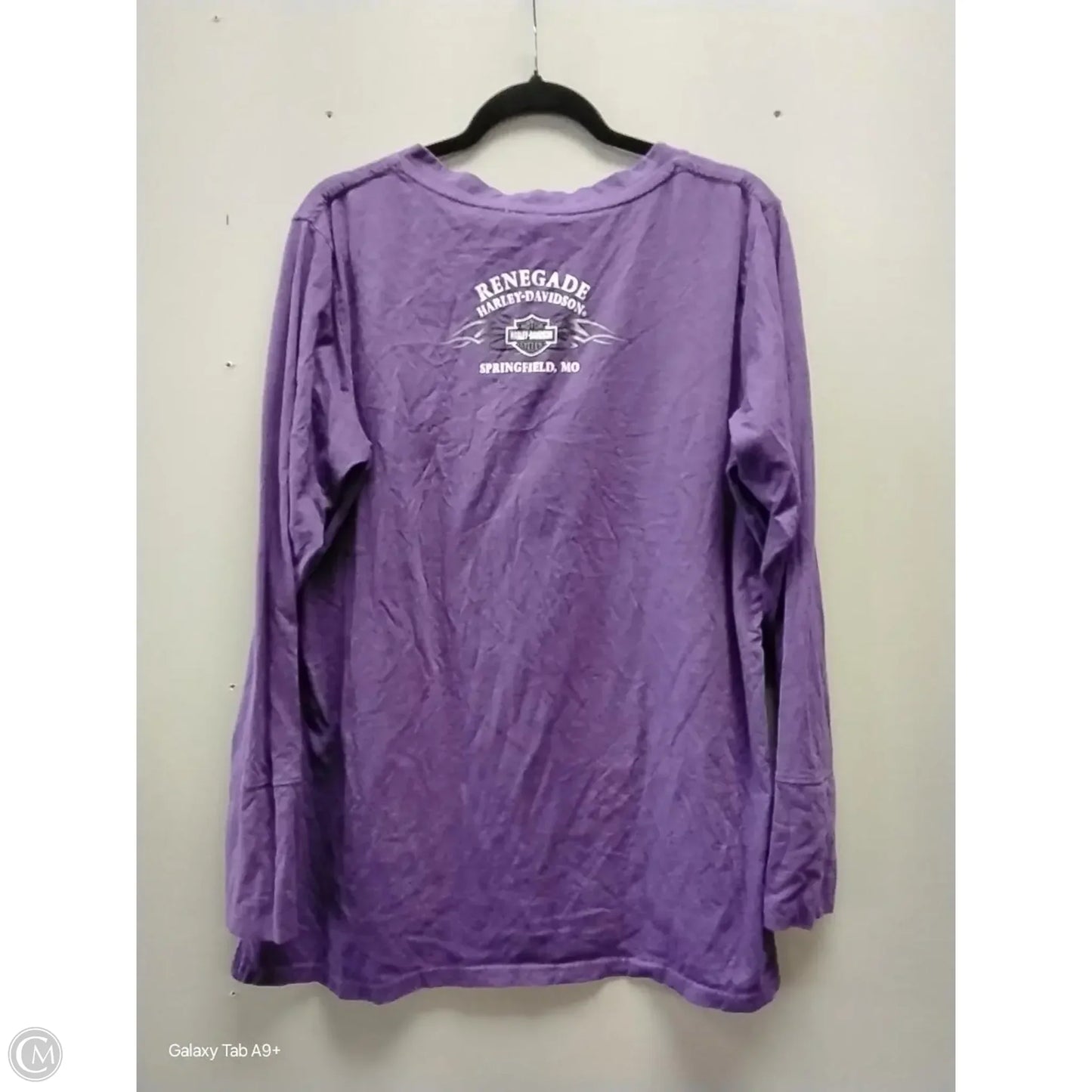 Top Long Sleeve By Harley Davidson In Purple, Size: 2x