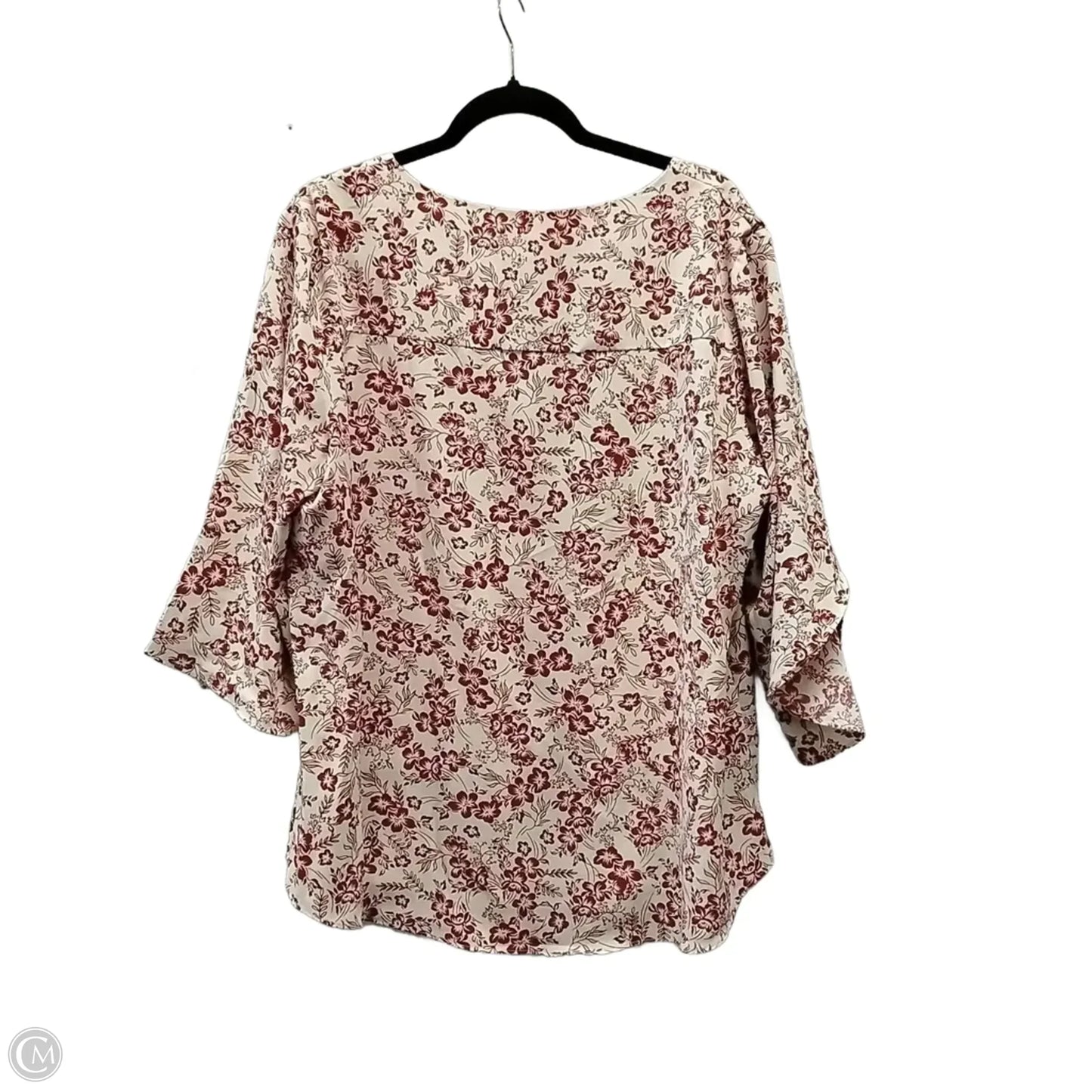 Top 3/4 Sleeve By Cmf In Floral Print, Size: 2x