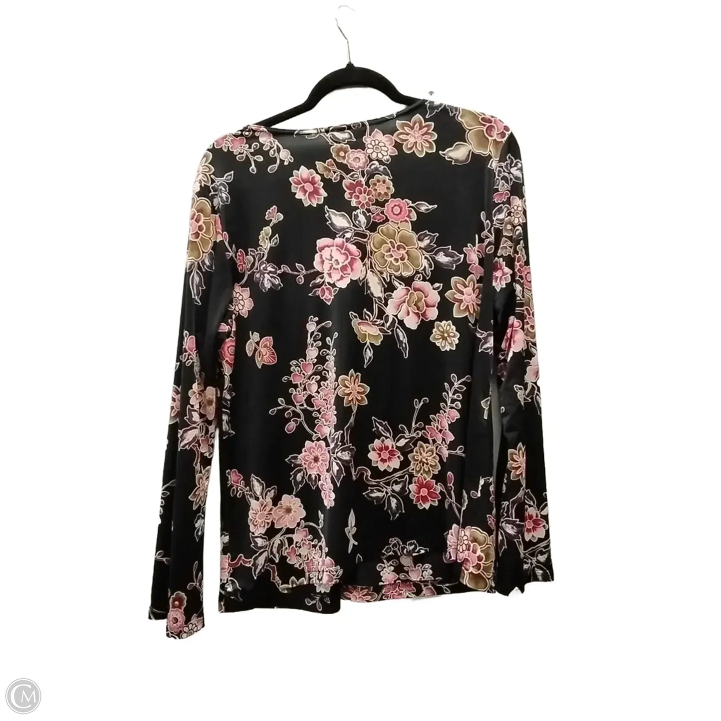 Top Long Sleeve By Self Esteem In Floral Print, Size: 1x