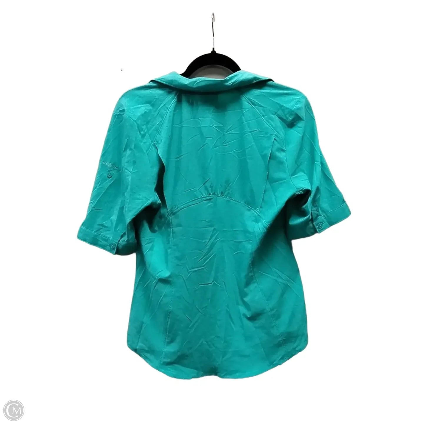 Athletic Top Short Sleeve By Columbia In Teal, Size: M
