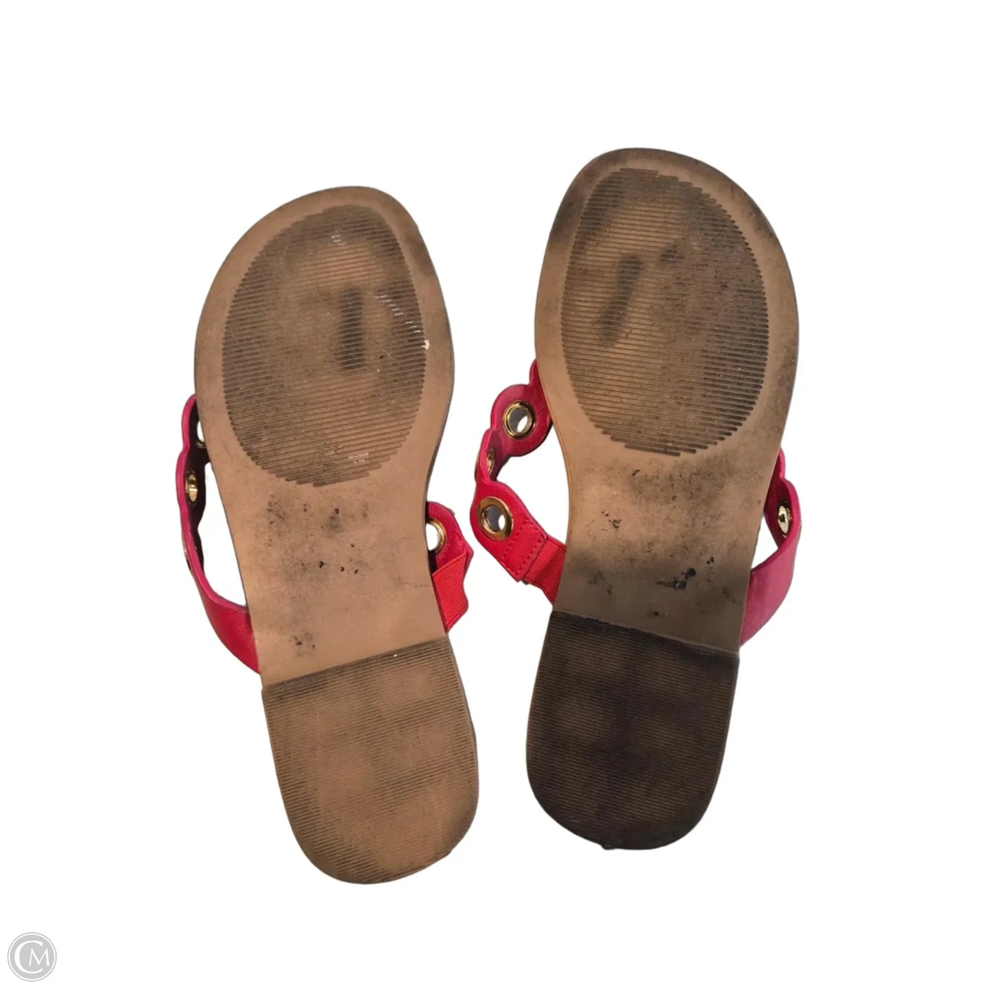 Sandals Flats By Torrid In Red & Tan, Size: 9