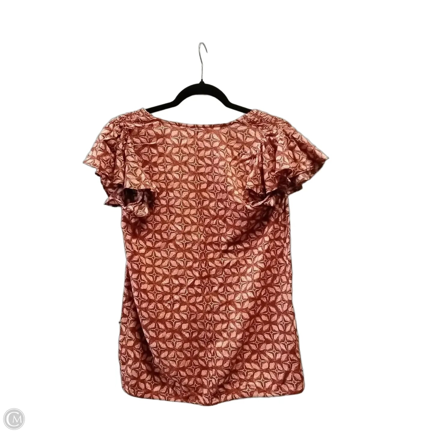 Blouse Short Sleeve By Maurices In Copper, Size: S